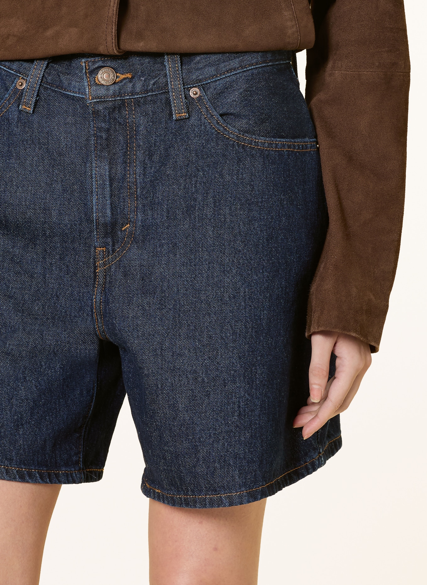 Levi's® Szorty jeansowe HIGH BAGGY: 06 Dark Indigo - Flat Finish