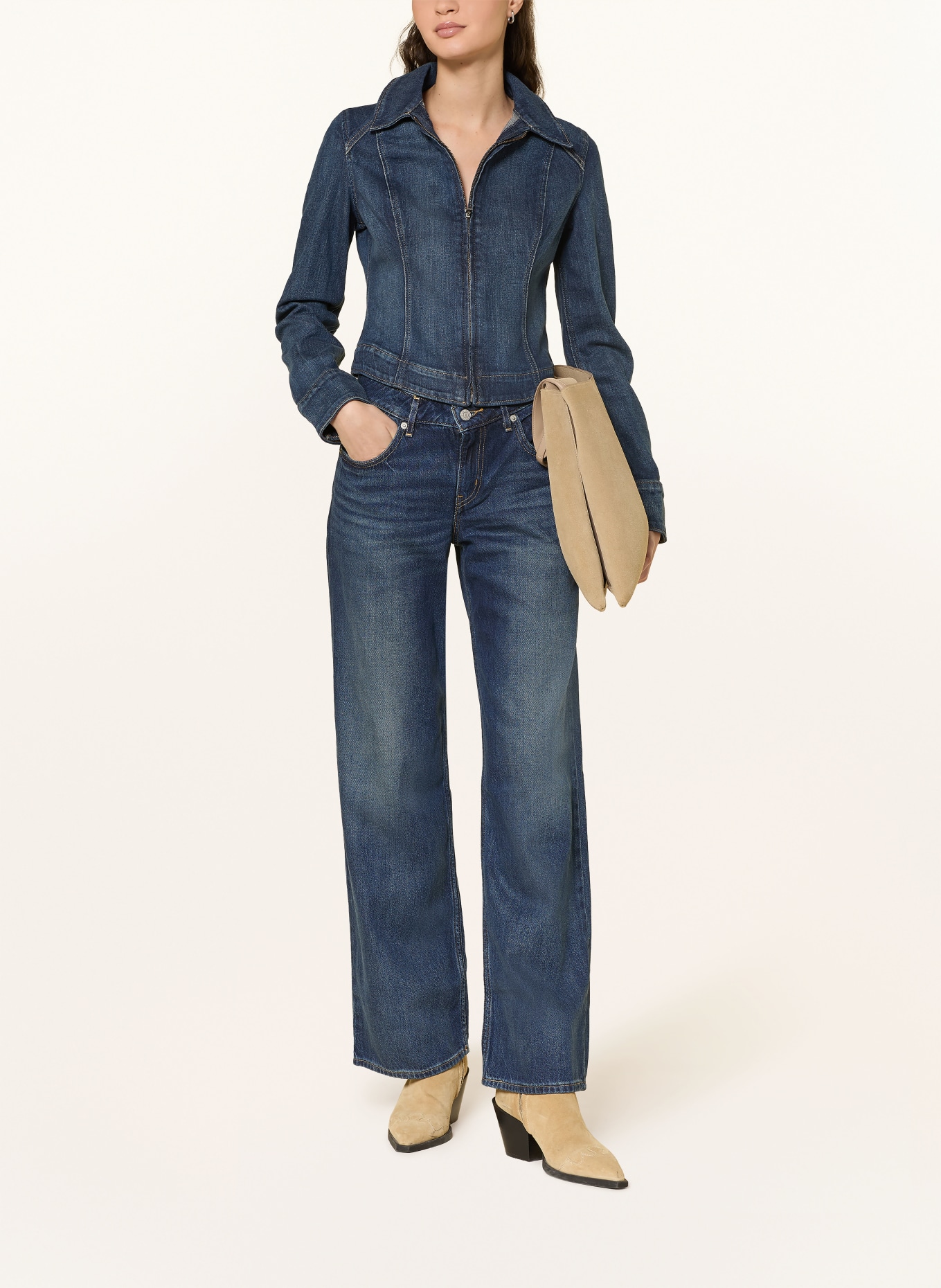 Levi's® denim jacket: 03 Dark Indigo - Worn In