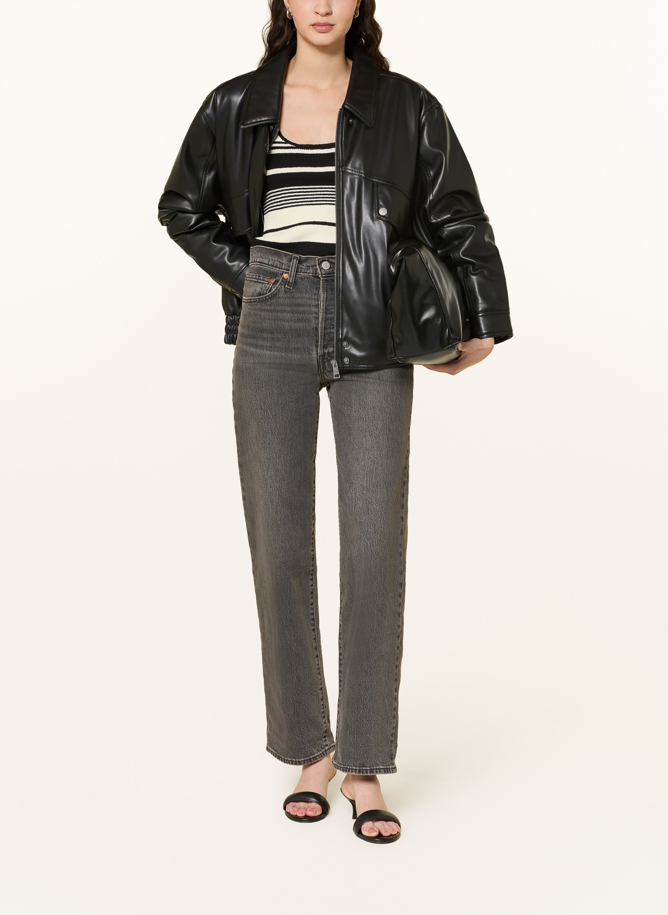 Levi's® Rovné džíny RIBCAGE: 51 Blacks