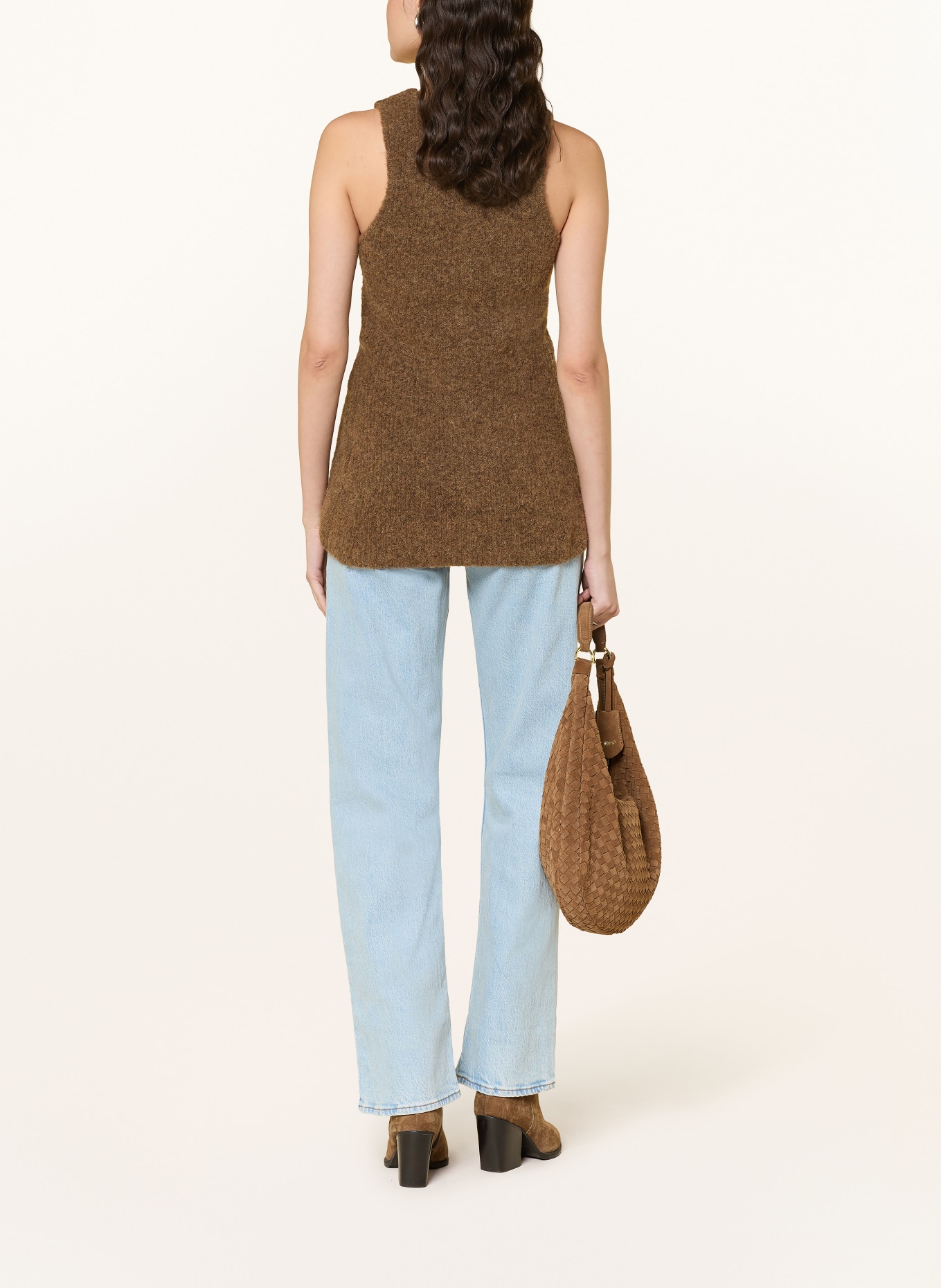 Levi's® Rovné džíny RIBCAGE: 45 Light Indigo - Worn In