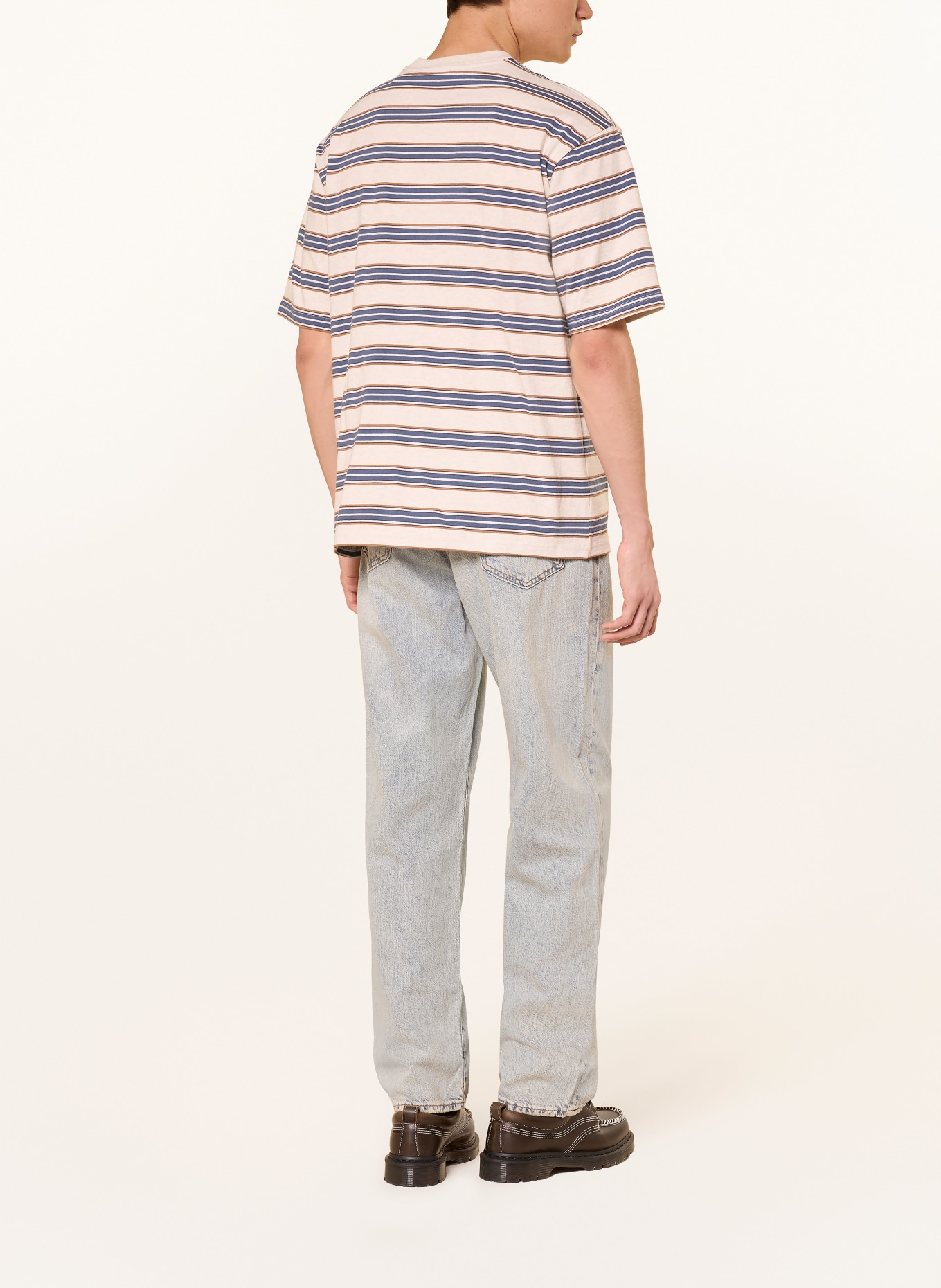 Levi's® T-Shirt: HELLGRAU / COGNAC / BLAU