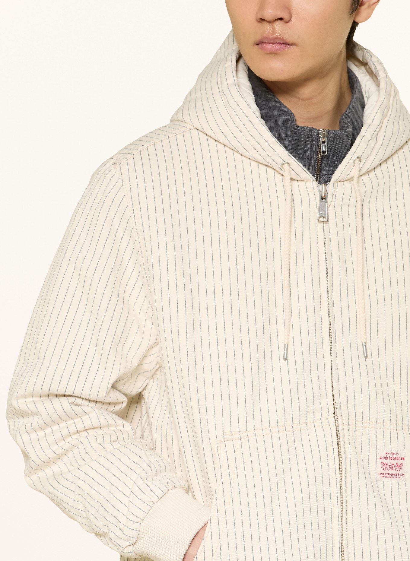 Levi's® Kurtka dżinsowa POTRERO: ECRU / CZIEMNOSZARY