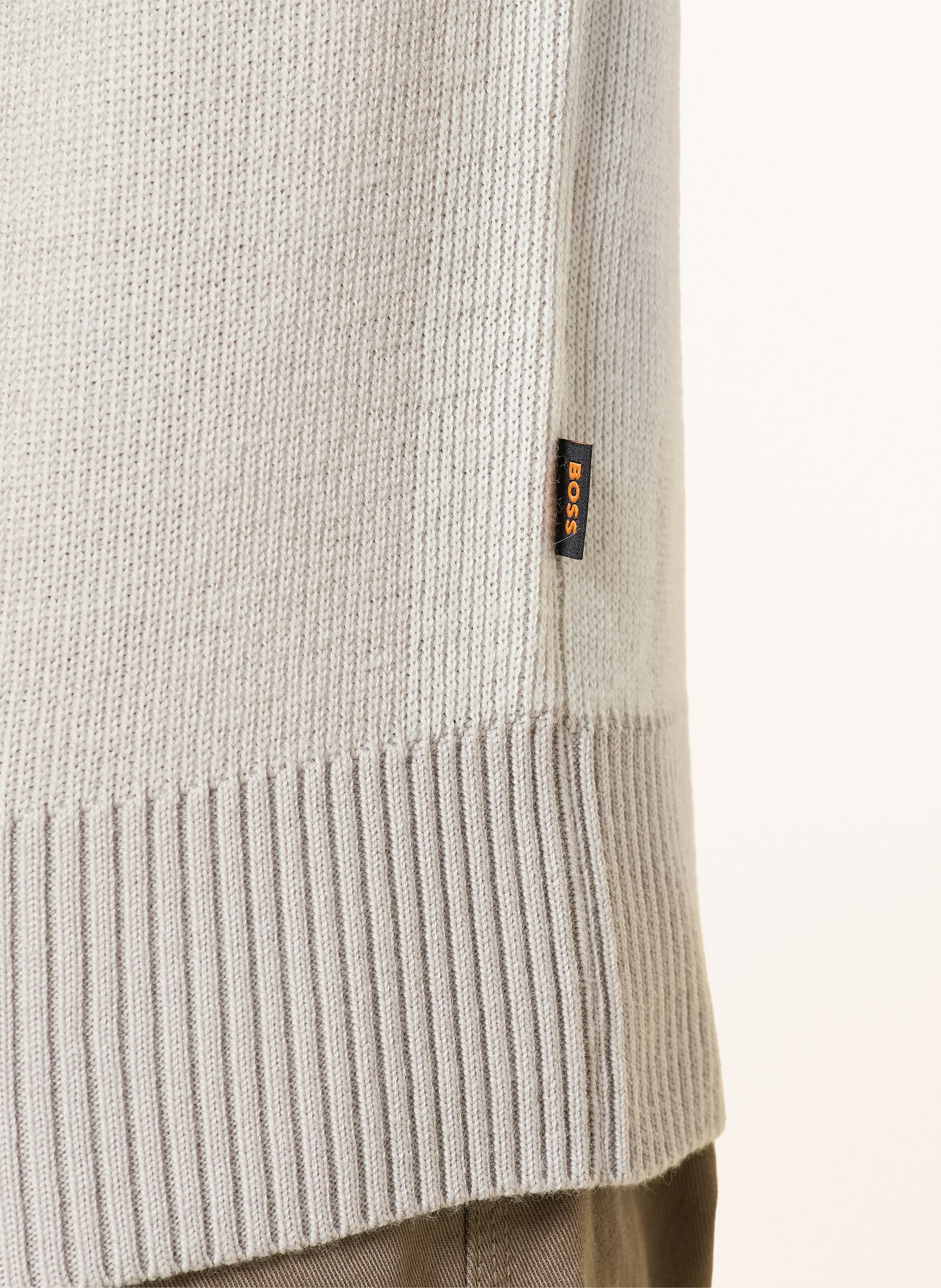 BOSS Sweter AKAJER: BEŻOWY