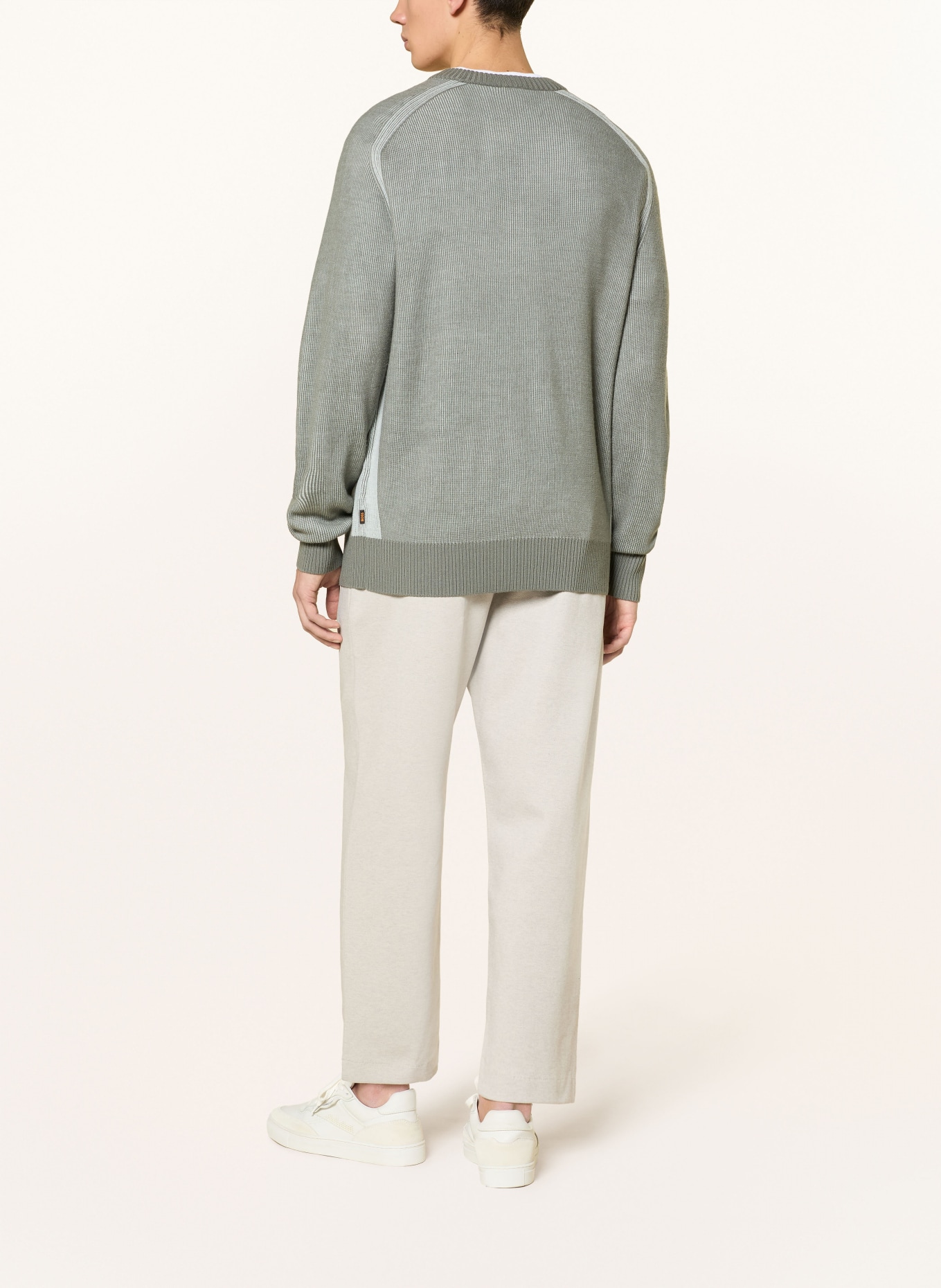 BOSS Pullover AKAJER: DUNKELGRAU / HELLGRAU