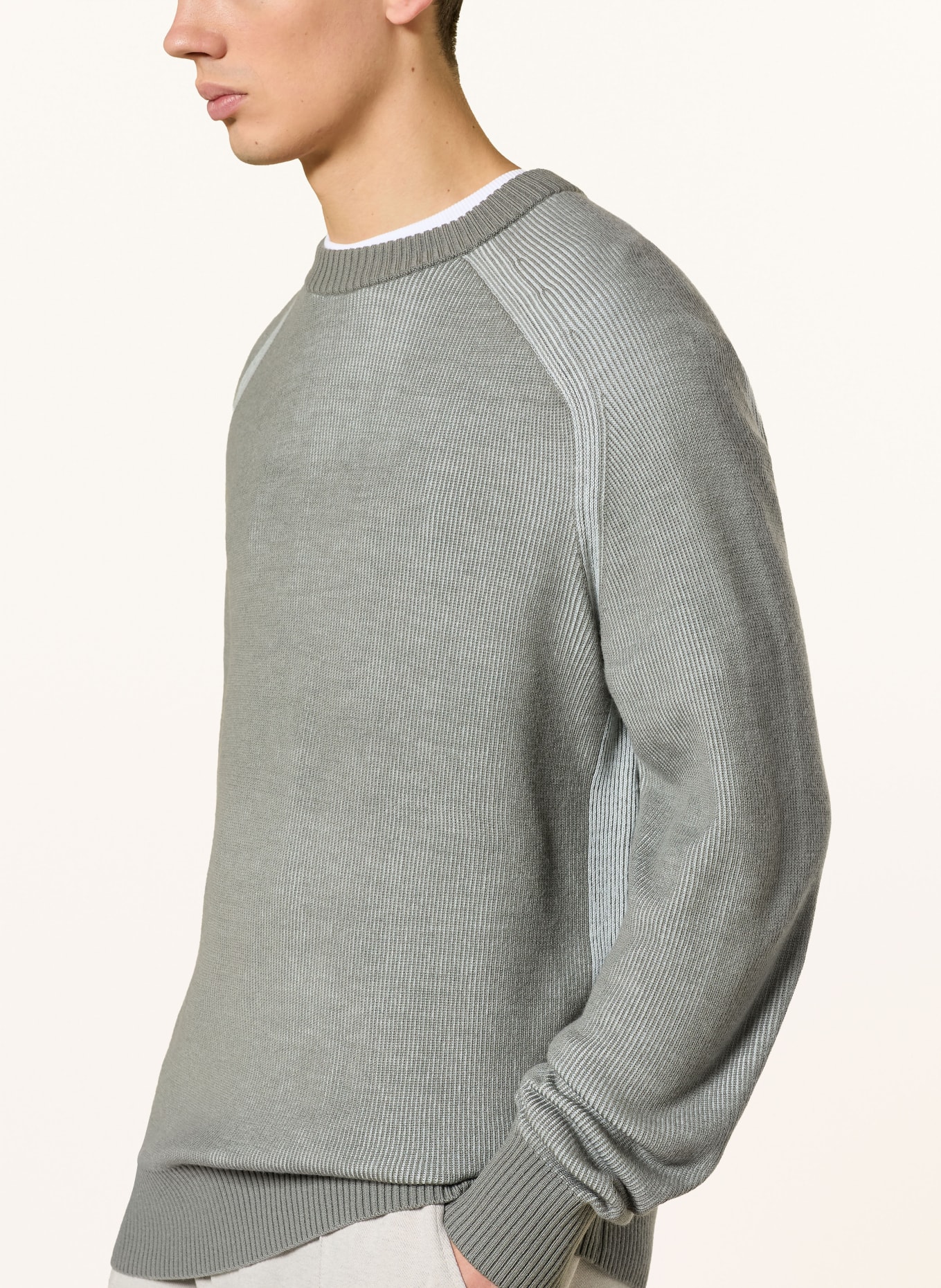 BOSS Pullover AKAJER: DUNKELGRAU / HELLGRAU