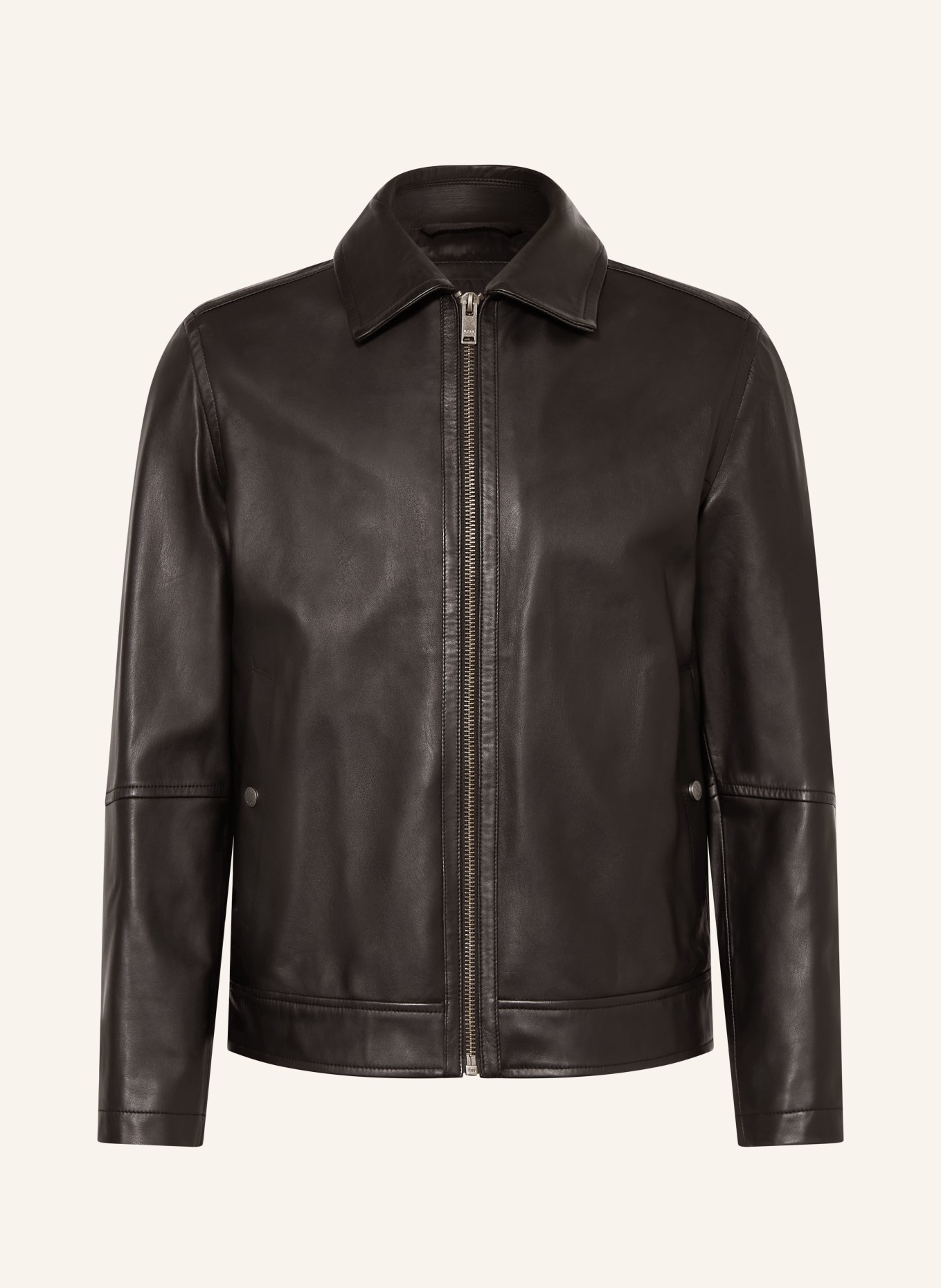 BOSS Lederjacke JOGEAR: SCHWARZ