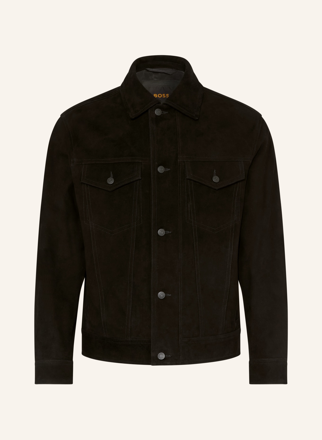 BOSS Lederjacke JOHOT: SCHWARZ