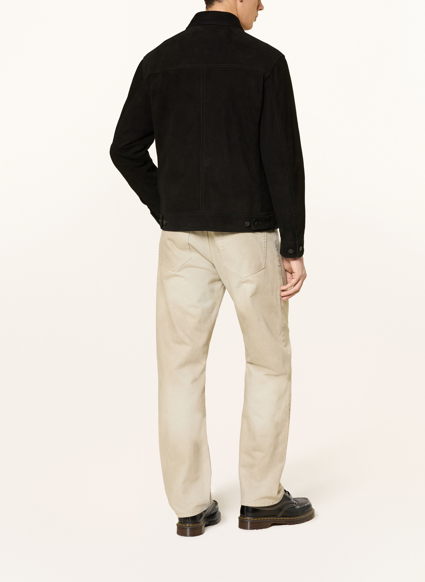 BOSS Lederjacke JOHOT: SCHWARZ