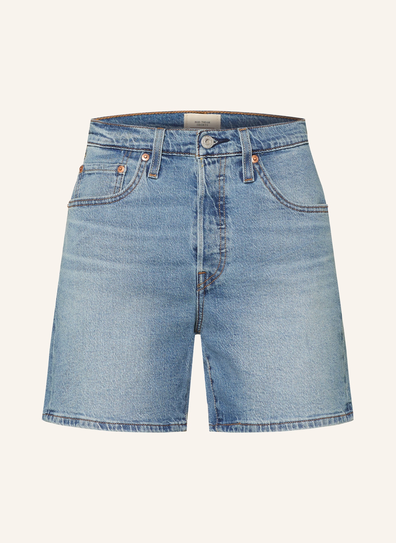 Levi's® Džínové šortky 501 MID THIGH: 06 Med Indigo - Worn In