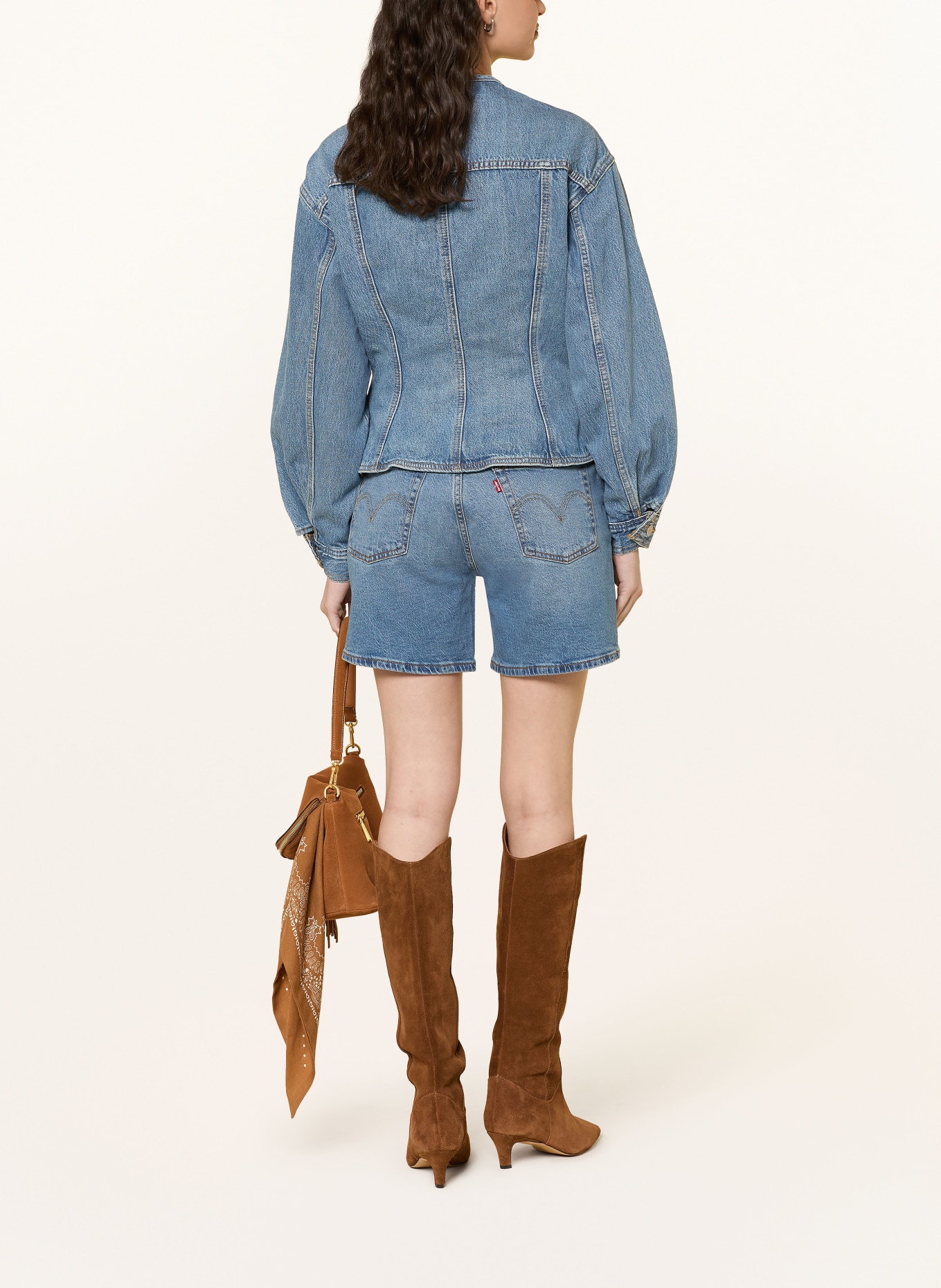 Levi's® Džínové šortky 501 MID THIGH: 06 Med Indigo - Worn In