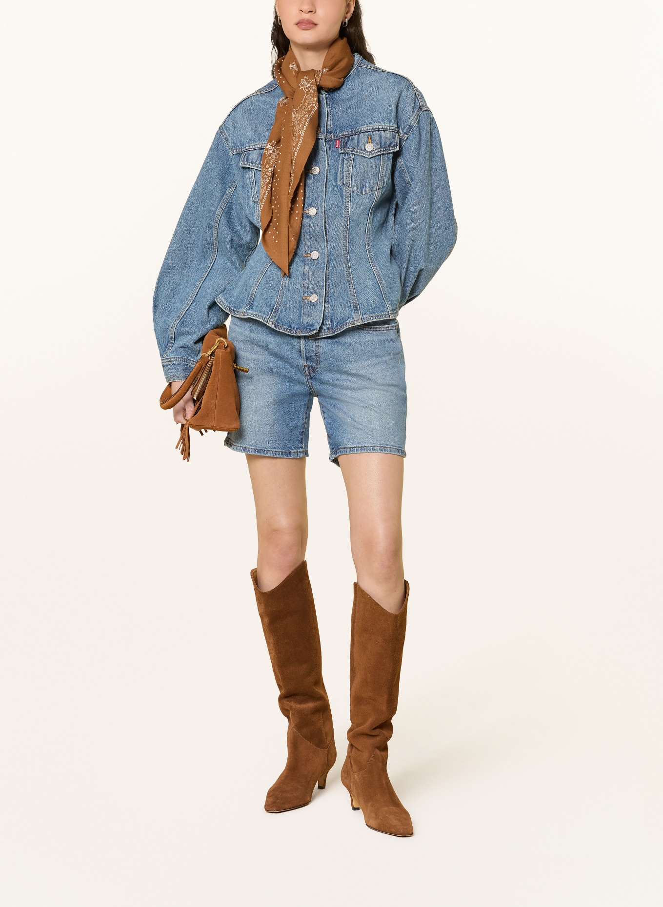 Levi's® Džínové šortky 501 MID THIGH: 06 Med Indigo - Worn In