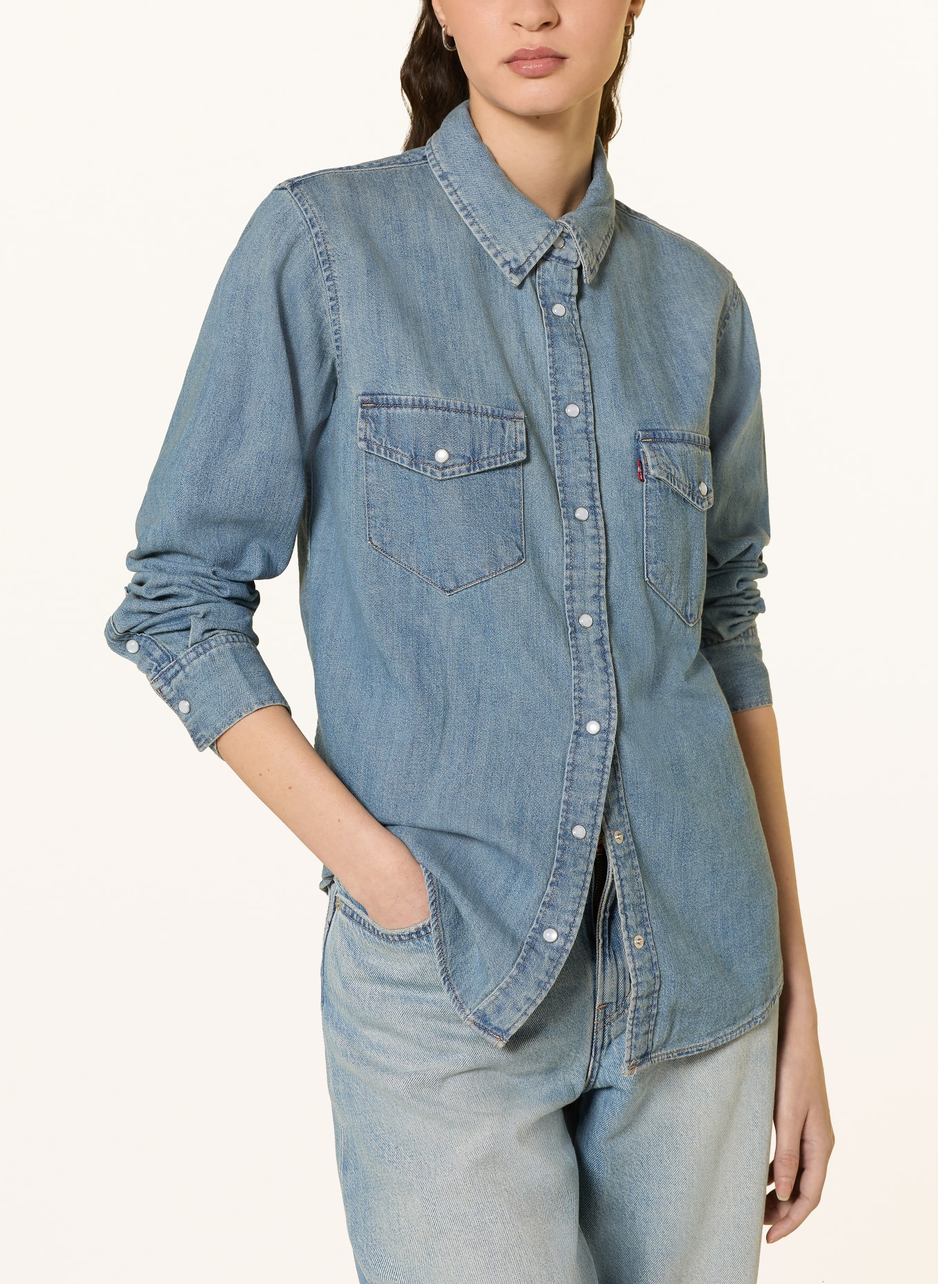 Levi's® džínová košile: MODRÁ