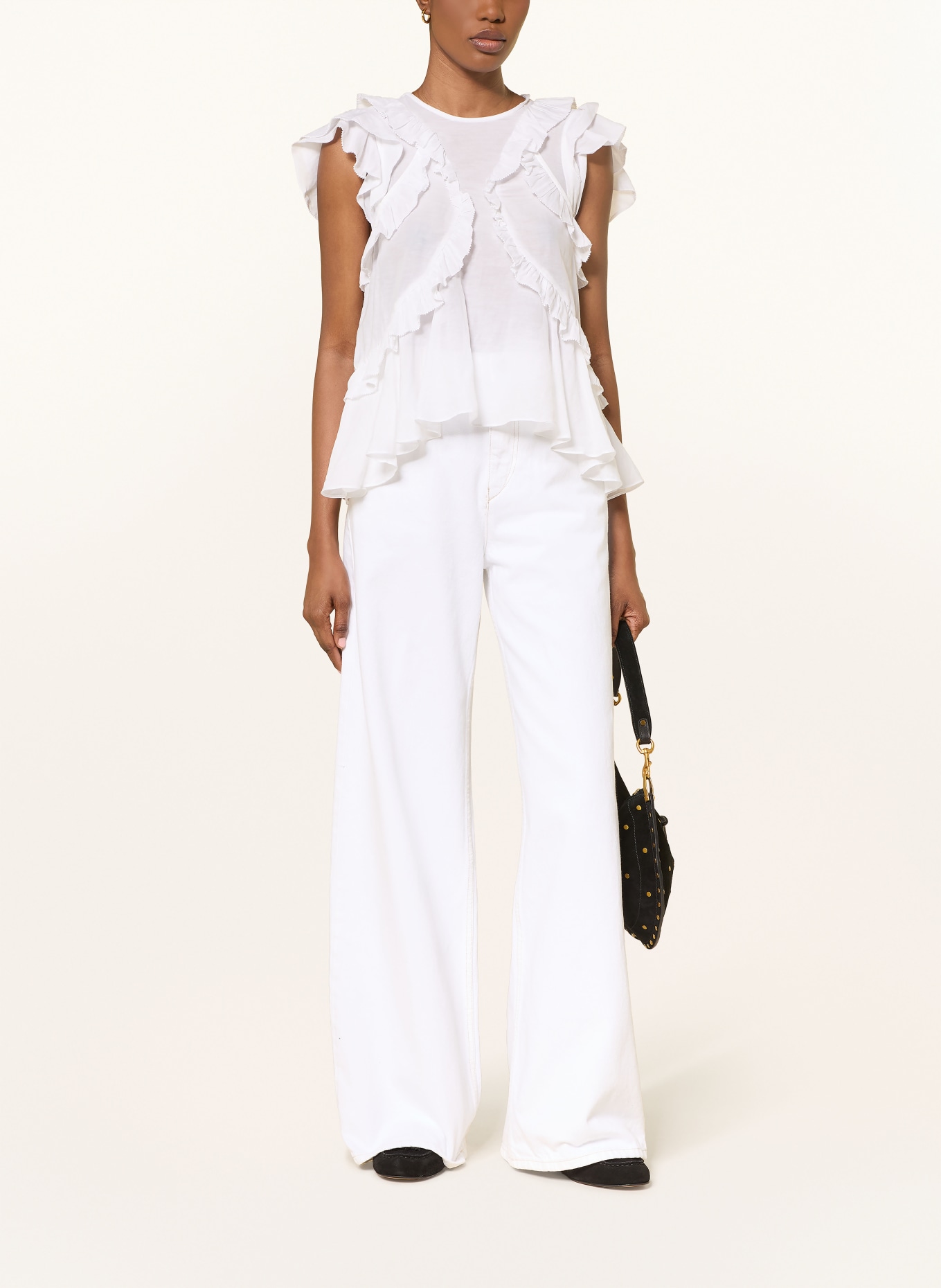 MARANT ÉTOILE Dżinsy z szerokimi nogawkami LEMONY: 20WH white