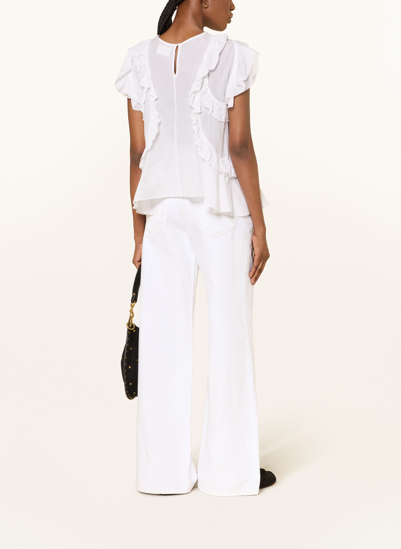 MARANT ÉTOILE Dżinsy z szerokimi nogawkami LEMONY: 20WH white