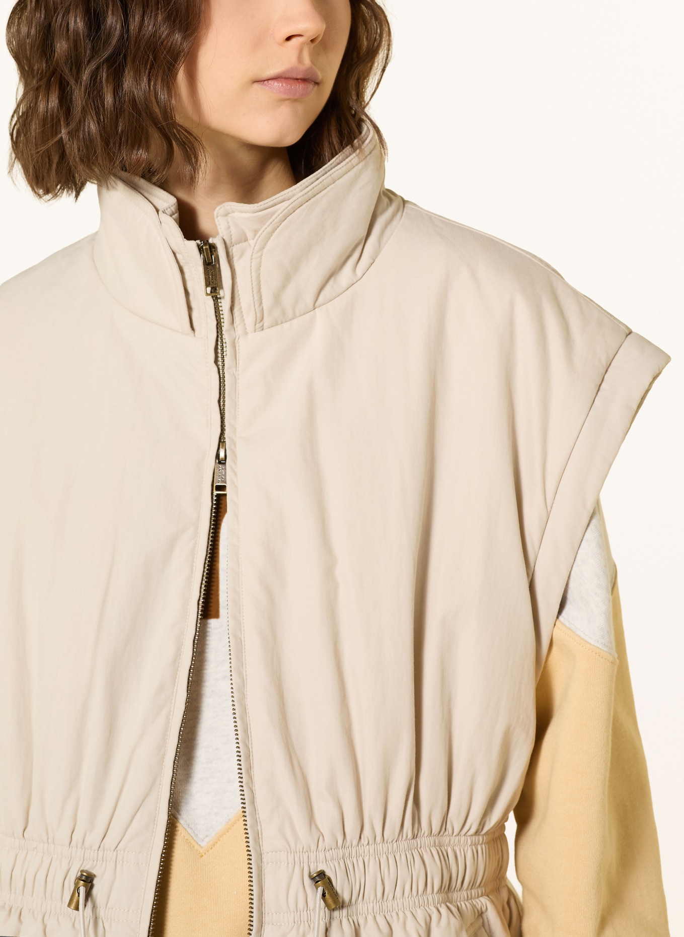 MARANT ÉTOILE Jacke DASTYNI mit abnehmbaren Ärmeln: ECRU