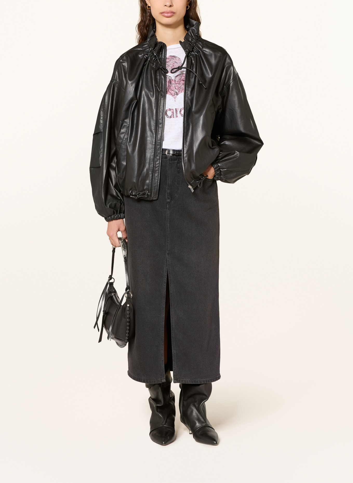 MARANT ÉTOILE Jeansrock FAHARIA: DUNKELGRAU