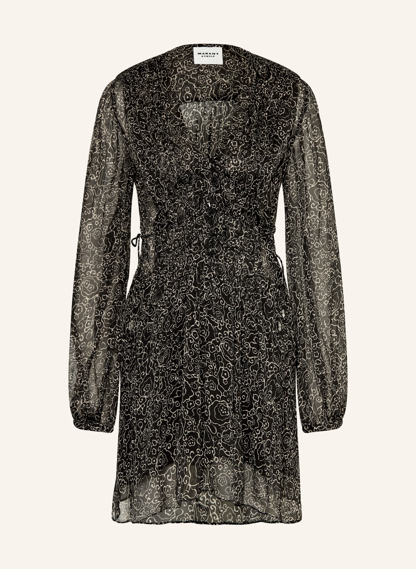MARANT ÉTOILE LORIENA dress: BLACK / ECRU