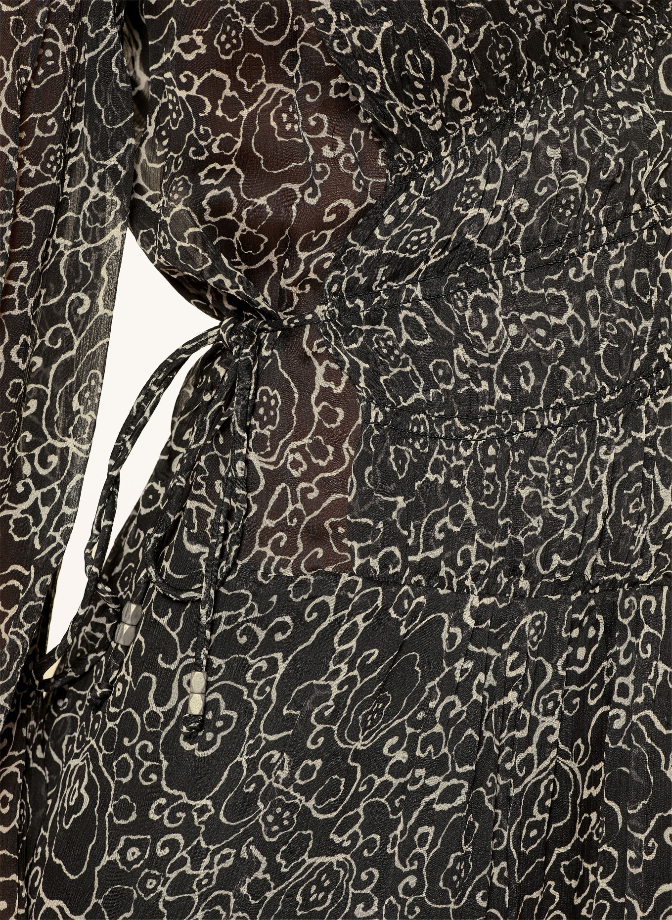 MARANT ÉTOILE LORIENA dress: BLACK / ECRU