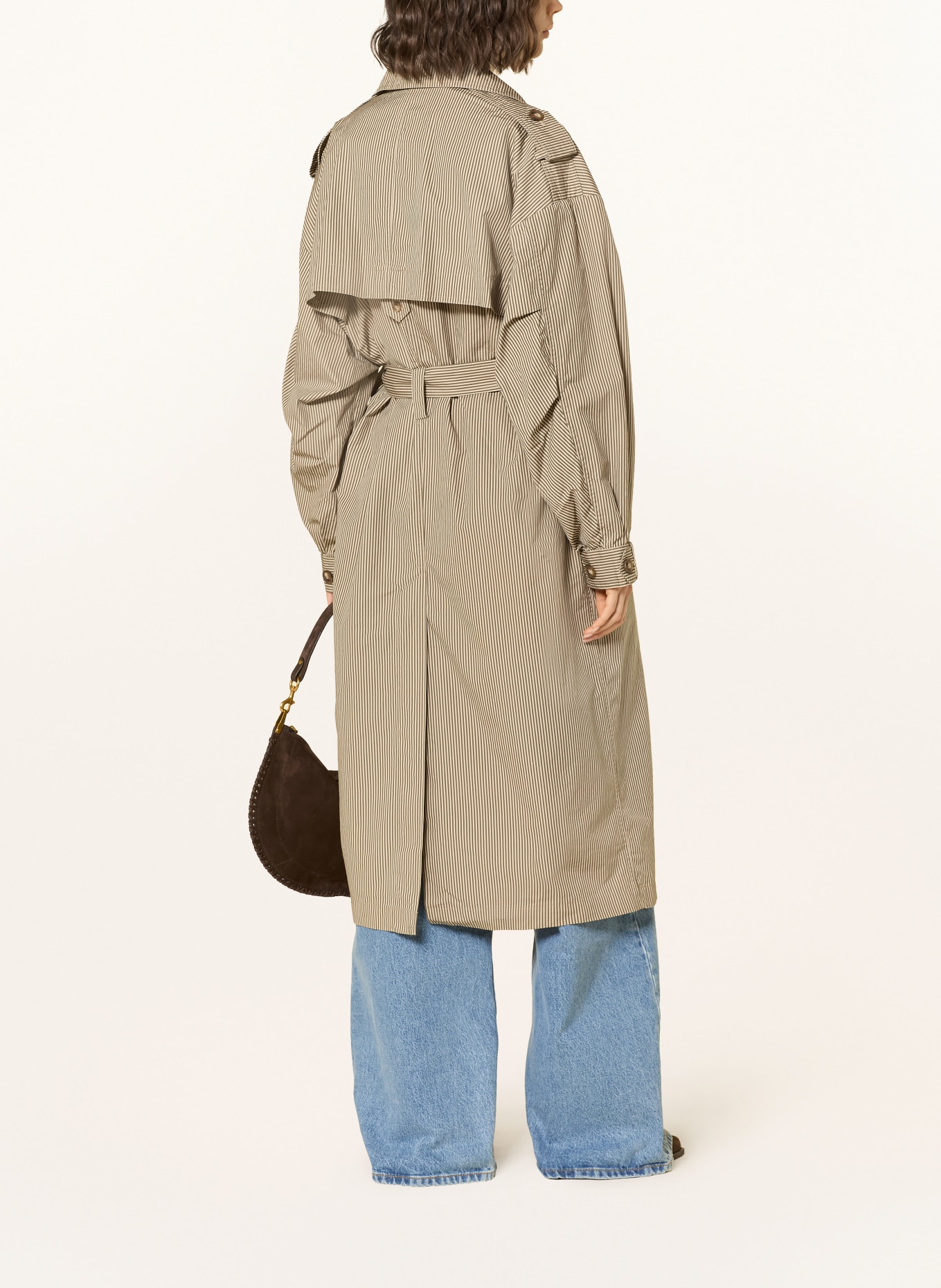 MARANT ÉTOILE CHILMA oversized trench coat: BEIGE / KHAKI