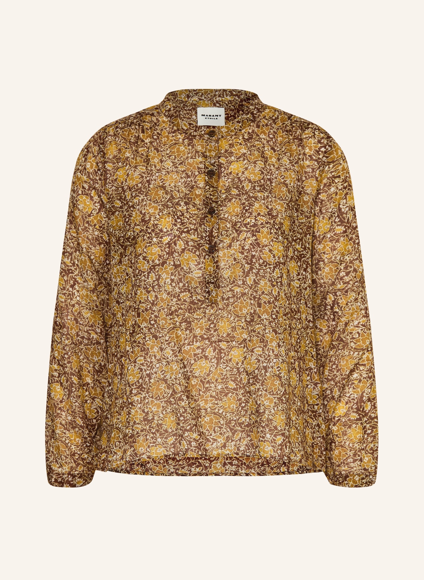 MARANT ÉTOILE Blusenshirt MARIA: BRAUN / CREME / DUNKELGELB