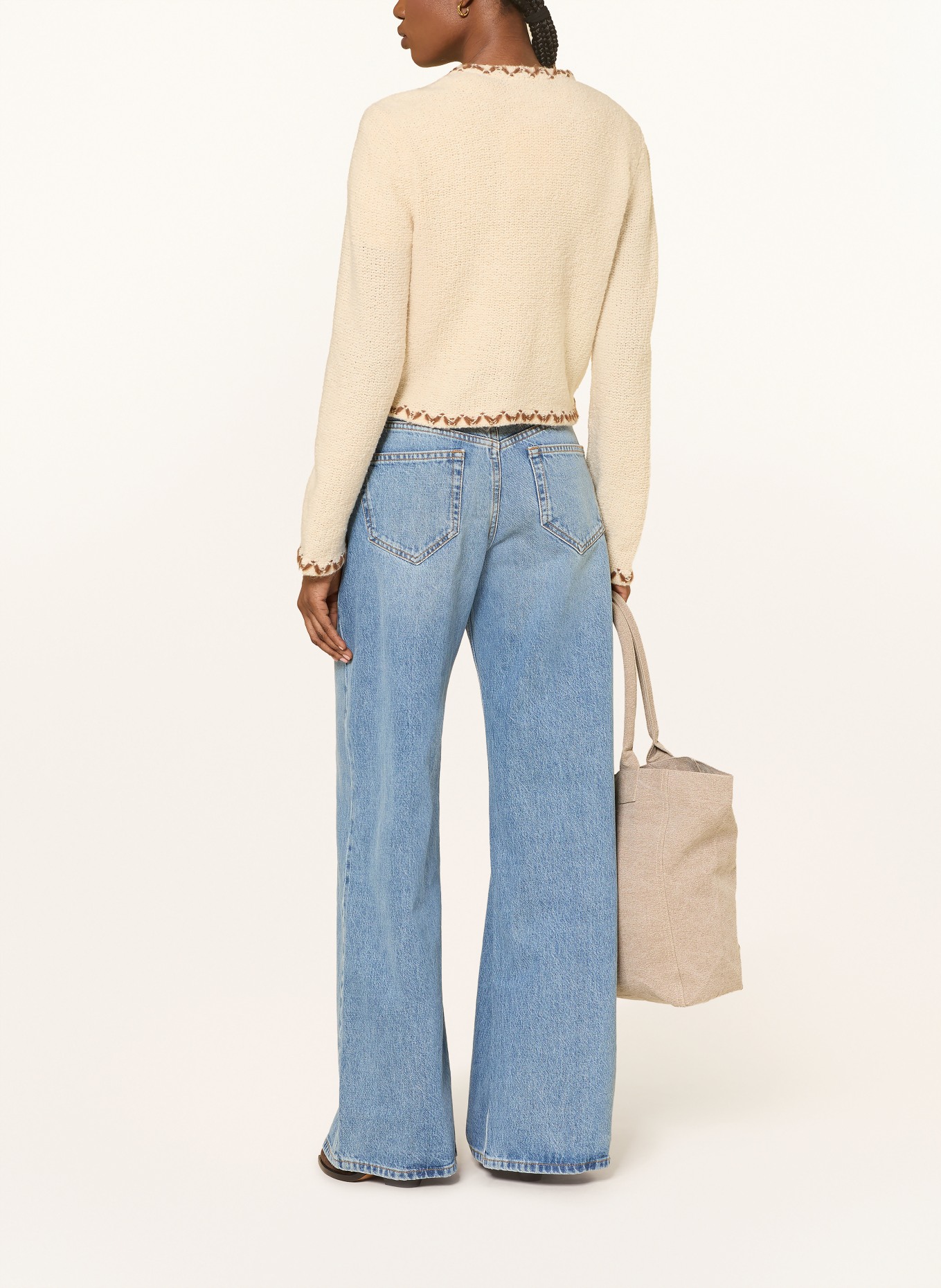 MARANT ÉTOILE Strickjacke ROCHELLE: ECRU / BRAUN