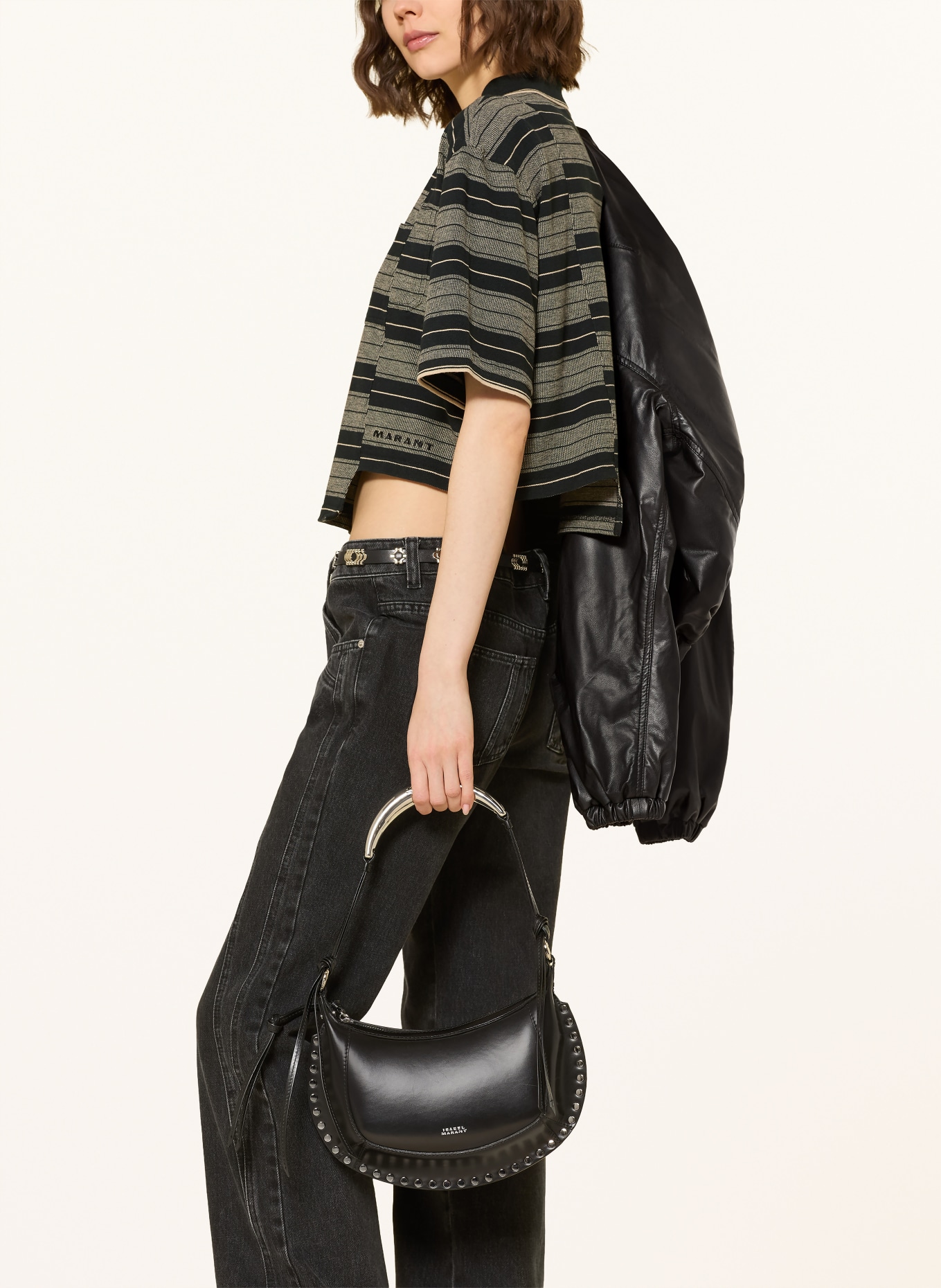 MARANT ÉTOILE Jacke NEELA in Lederoptik: SCHWARZ