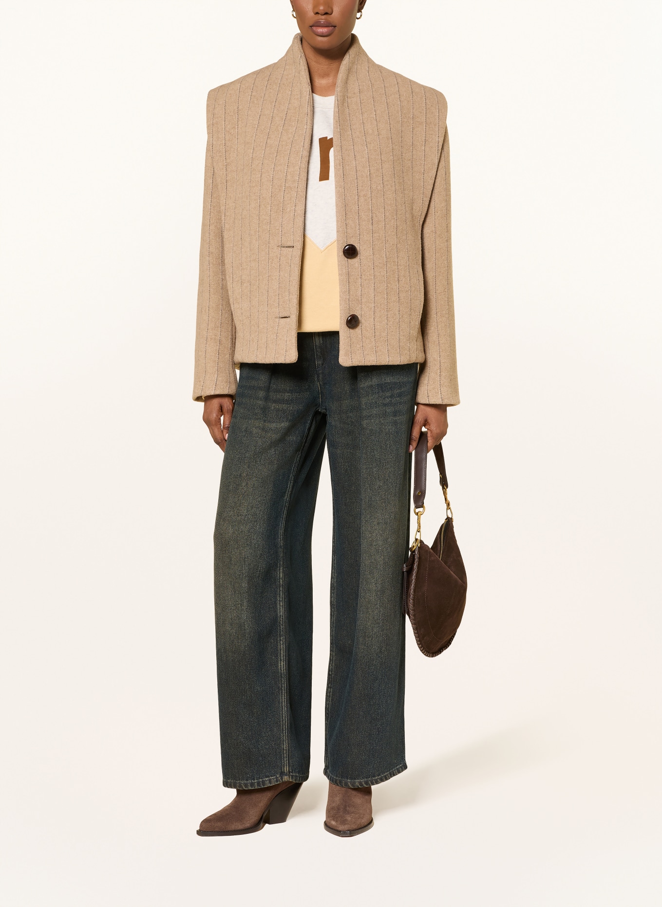 MARANT ÉTOILE Kurtka DYOGO: BEŻOWY / GRANATOWY