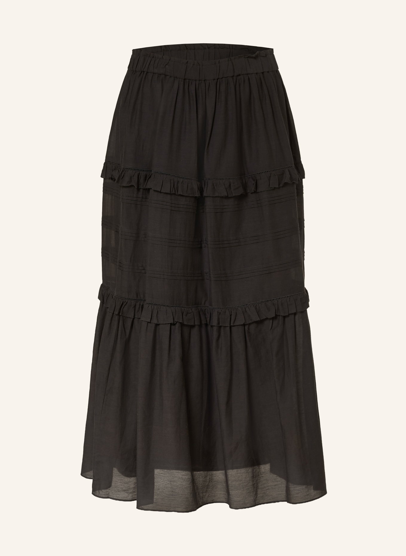 MARANT ÉTOILE Rock VOLODIA mit Rüschen: SCHWARZ