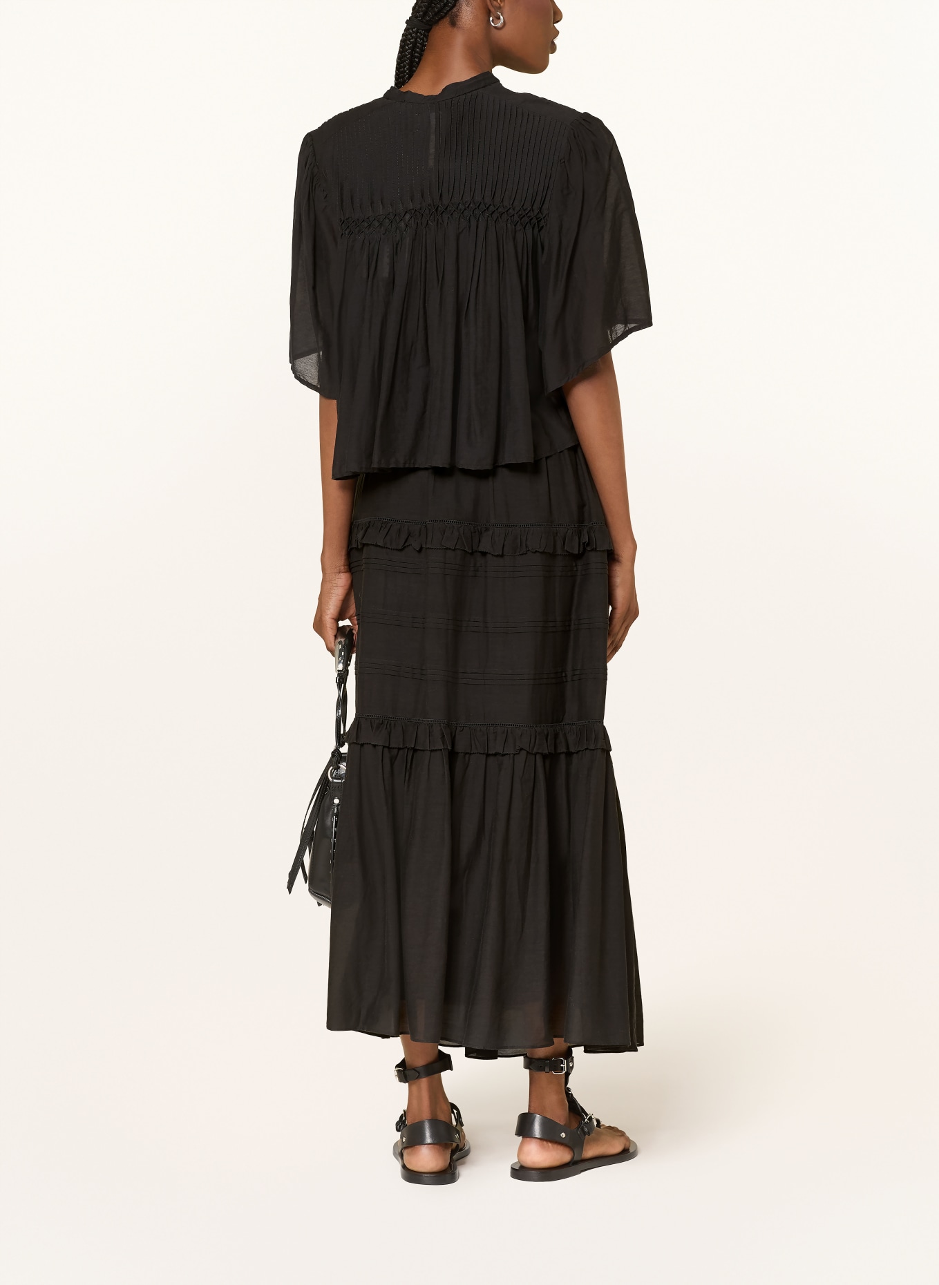 MARANT ÉTOILE Rock VOLODIA mit Rüschen: SCHWARZ