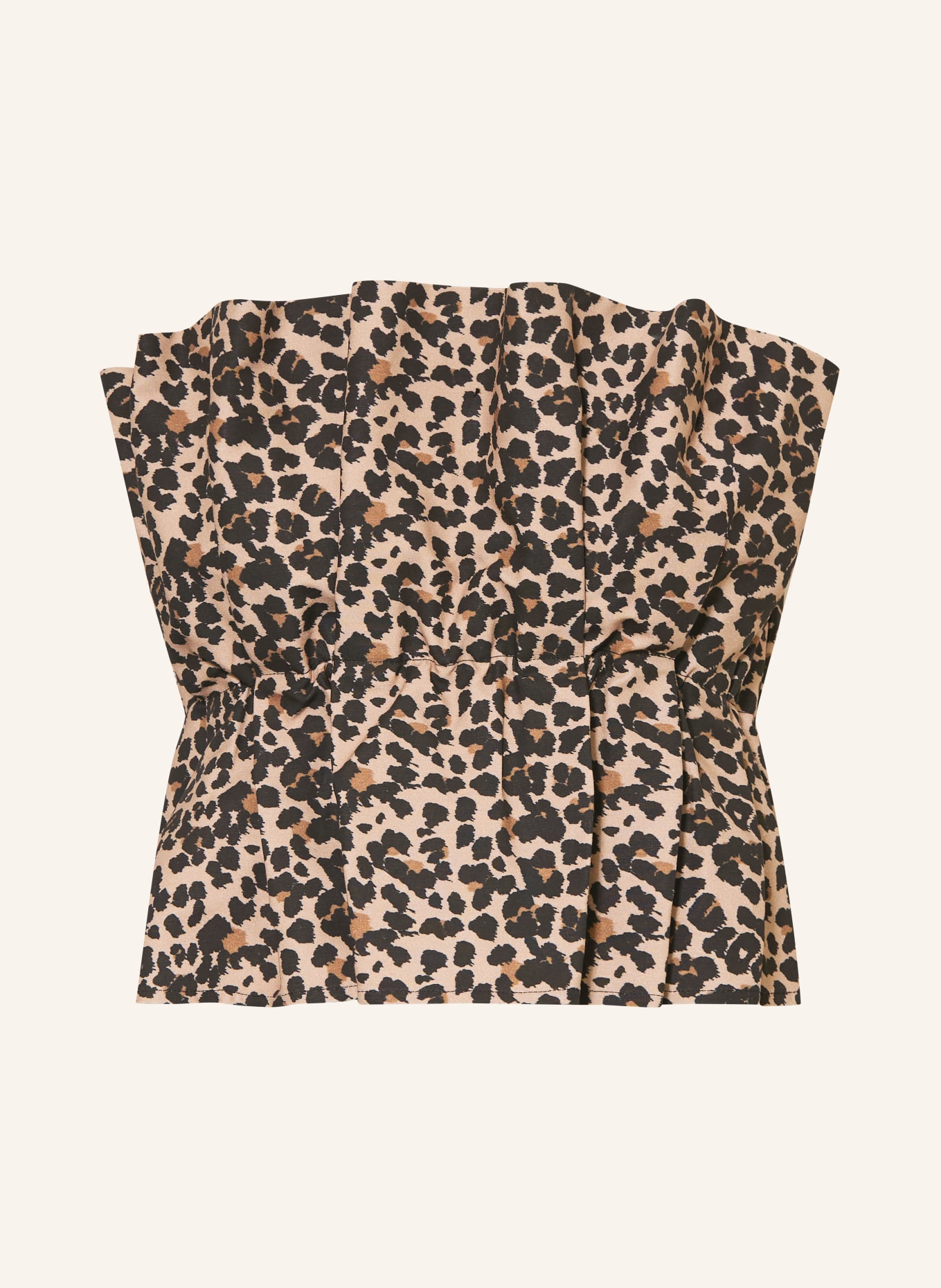 SoSUE Cropped-Top: BEIGE / BRAUN / SCHWARZ