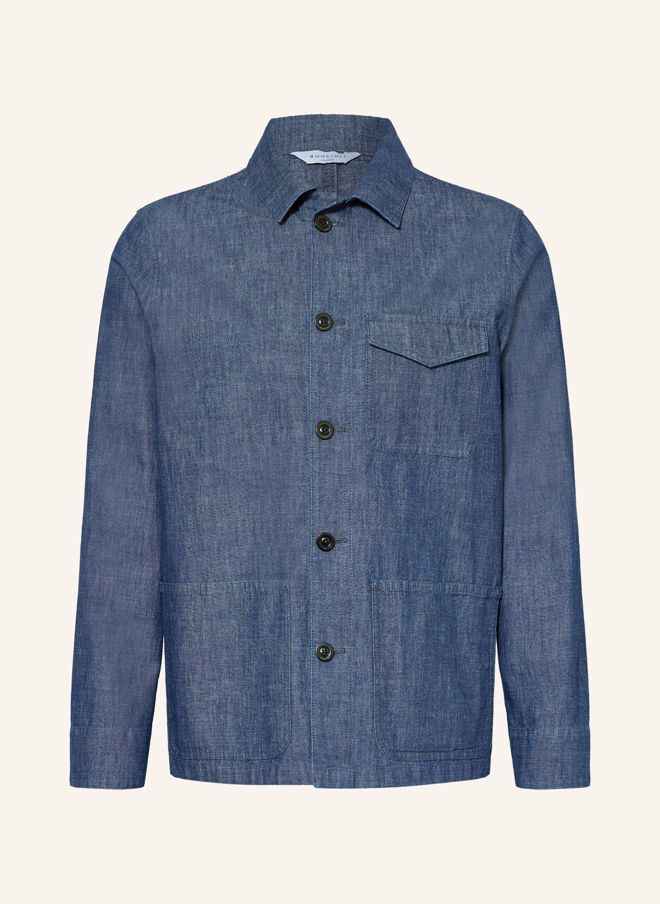 BOGLIOLI Overshirt v džínovém vzhledu: TMAVĚ MODRÁ
