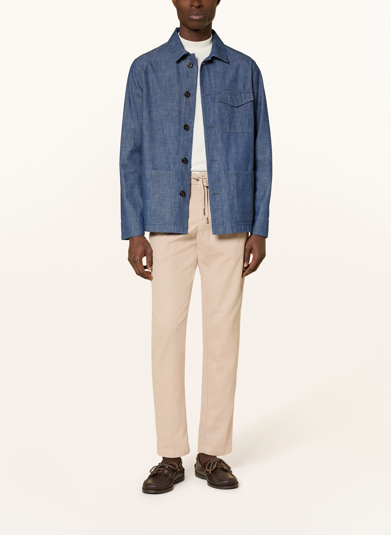 BOGLIOLI Overshirt v džínovém vzhledu: TMAVĚ MODRÁ