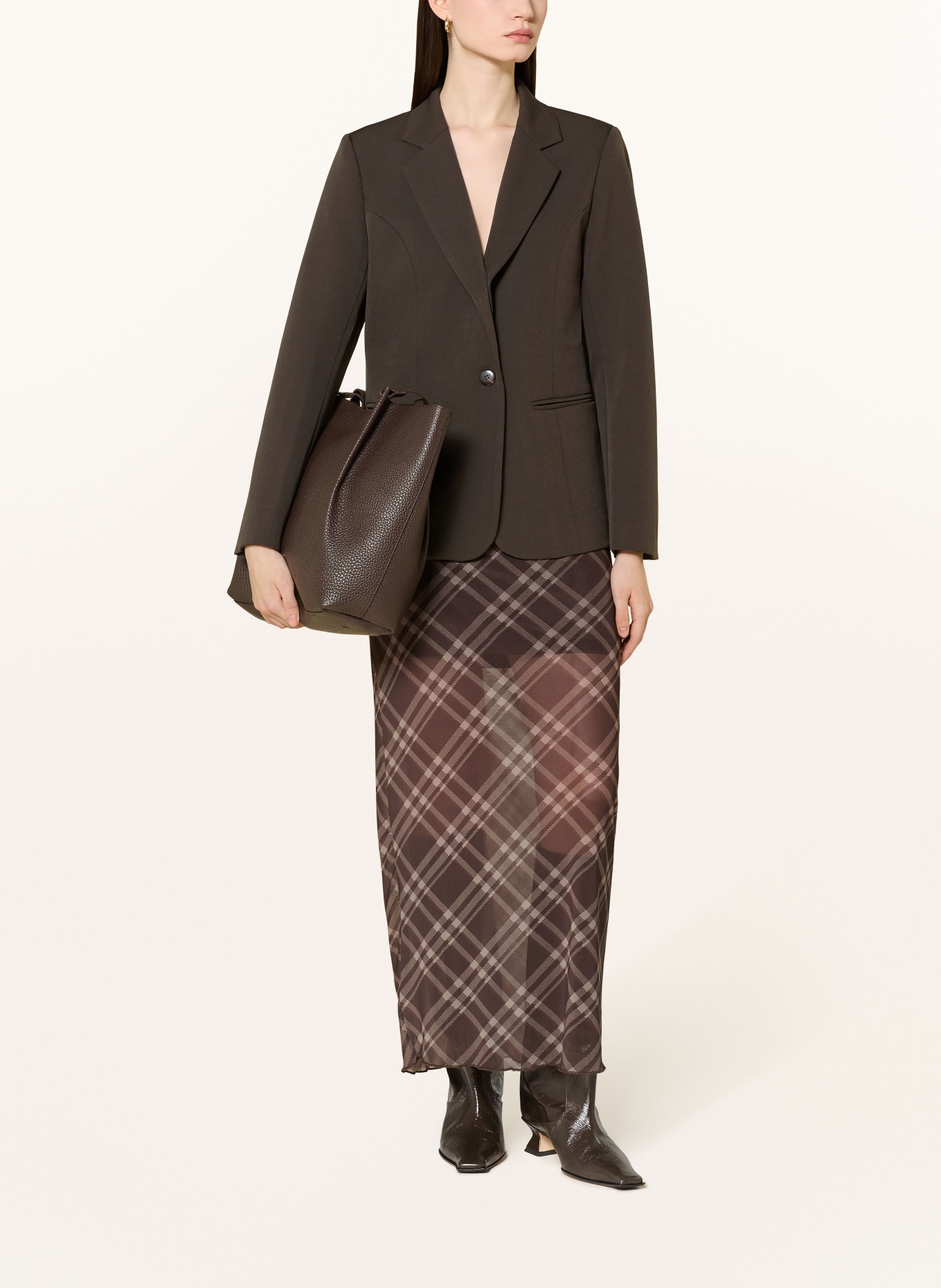 NEO NOIR Marynarka FRANCINE: CIEMNOBRĄZOWY