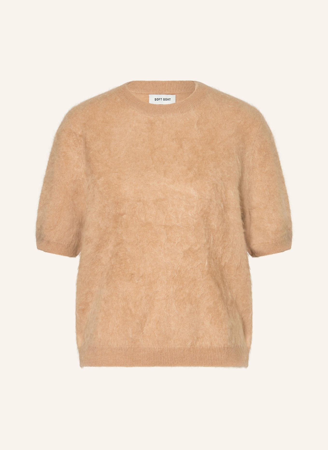 SOFT GOAT Knit shirt in cashmere: CAMEL