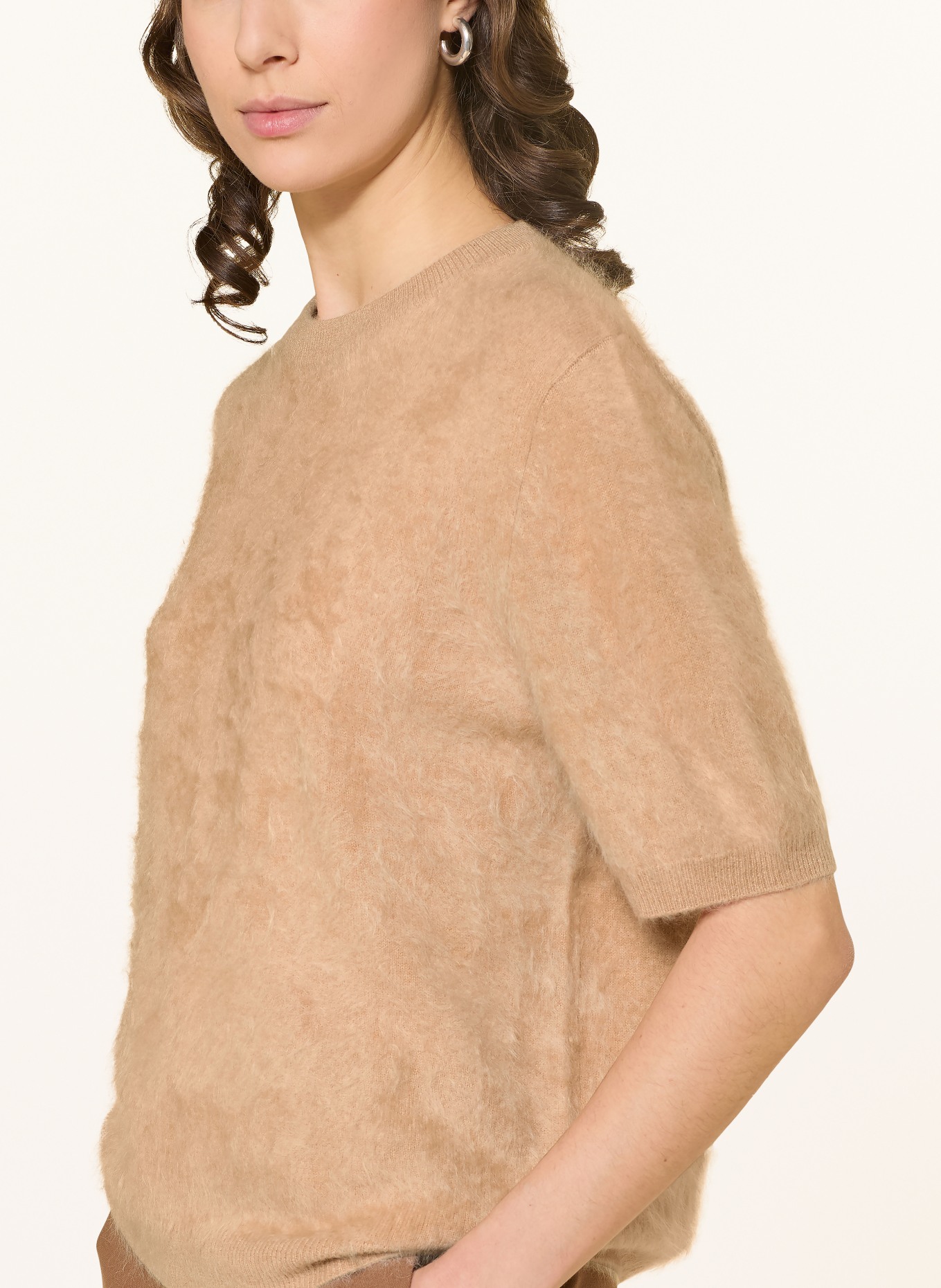 SOFT GOAT Knit shirt in cashmere: CAMEL