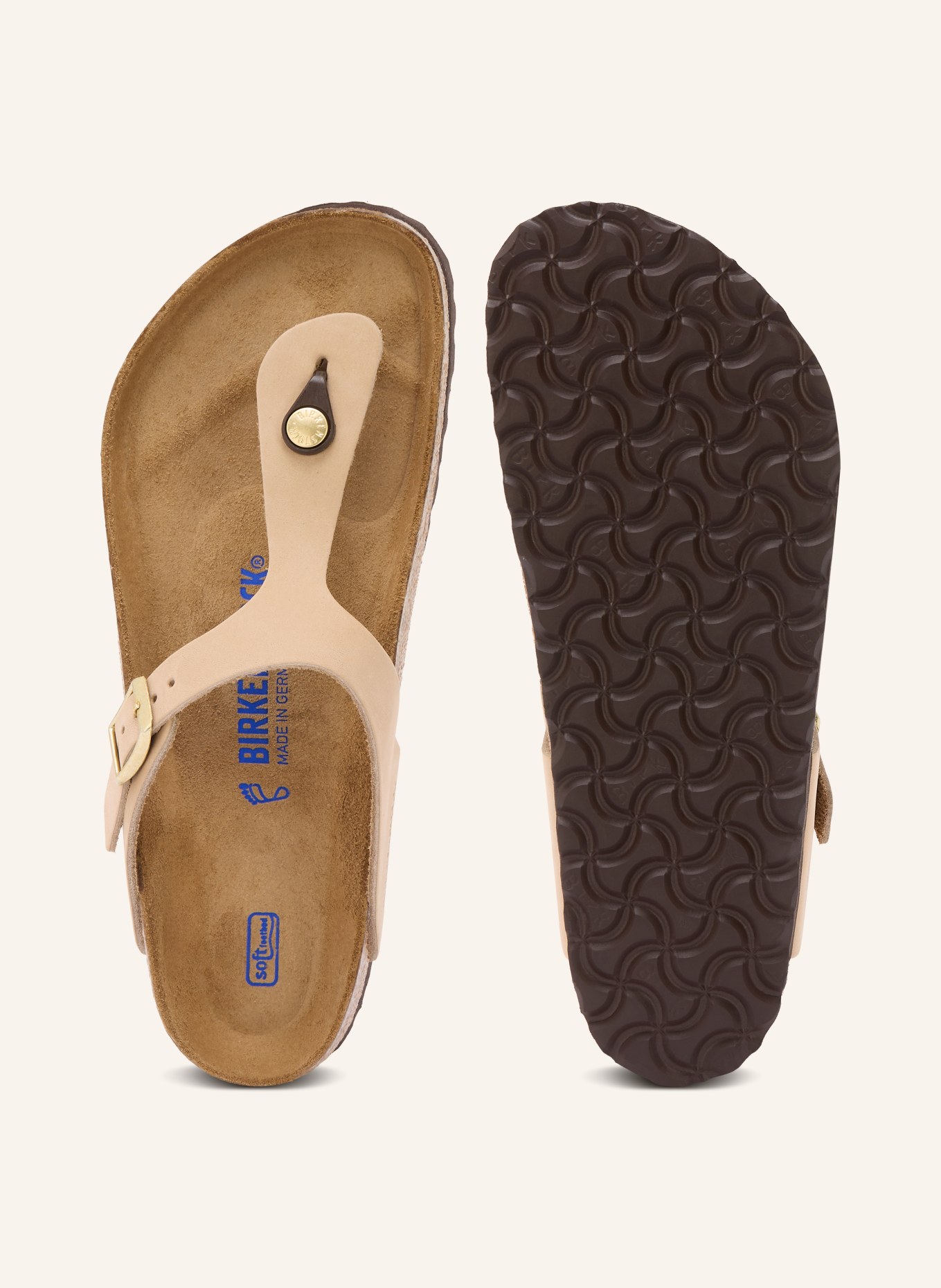 BIRKENSTOCK Zehentrenner GIZEH: HELLBRAUN