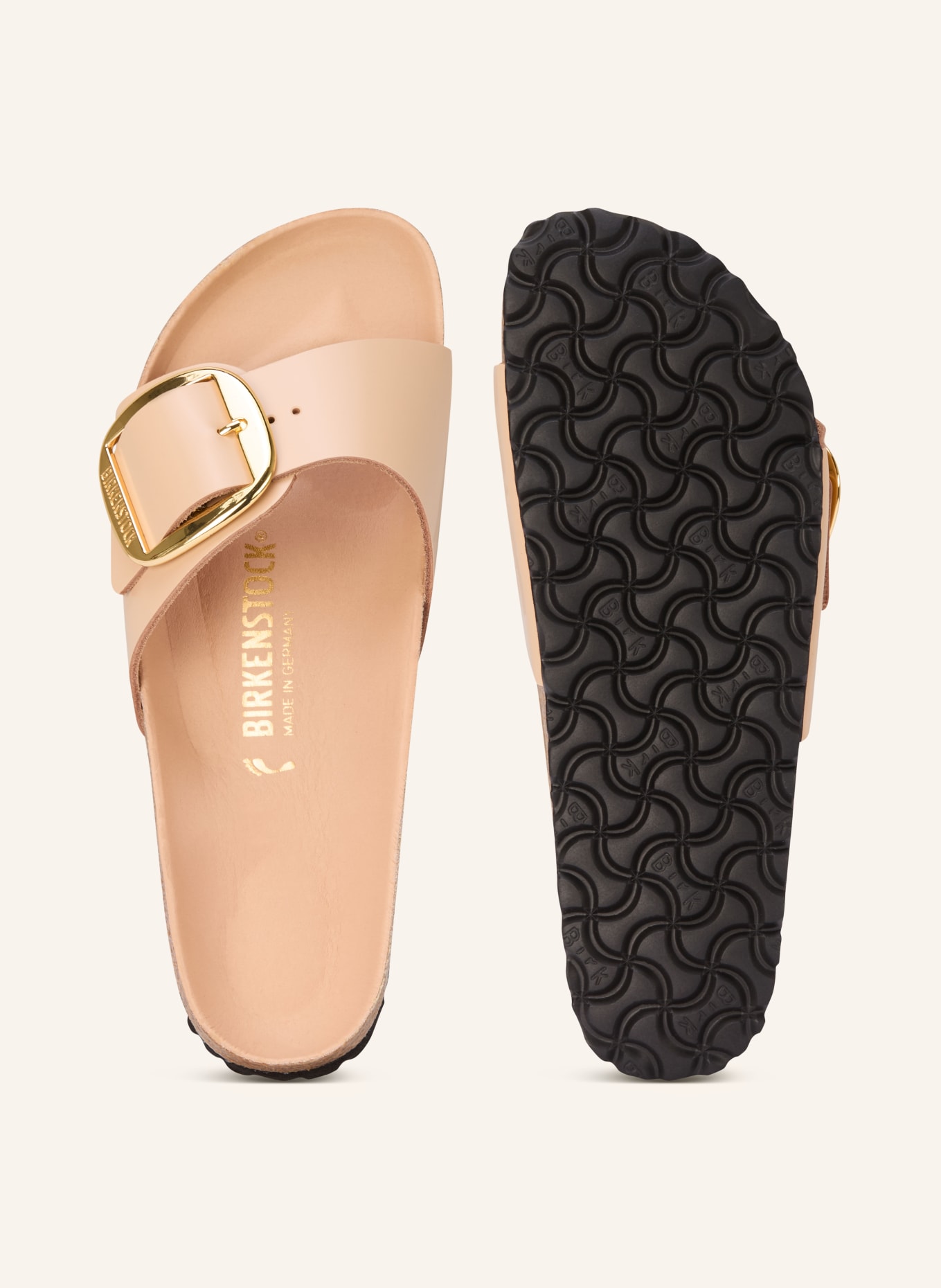 BIRKENSTOCK Pantoletten MADRID BIG BUCKLE: HELLBRAUN