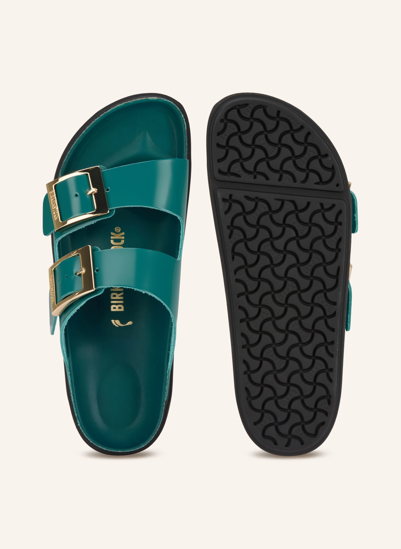BIRKENSTOCK Pantoletten ARIZONA DROPLET BUCKLE: PETROL