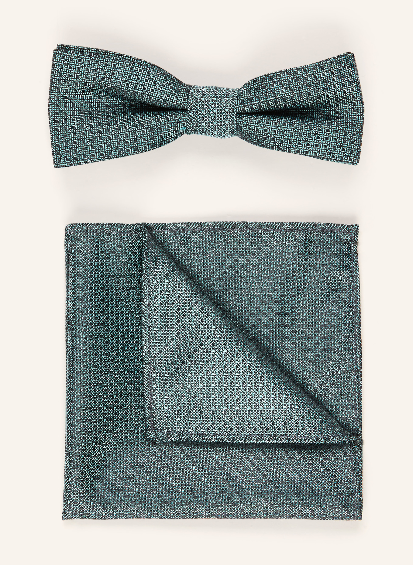 G.O.L. FINEST COLLECTION Zestaw: muszka i poszetka: MIĘTOWY / CIEMNOZIELONY