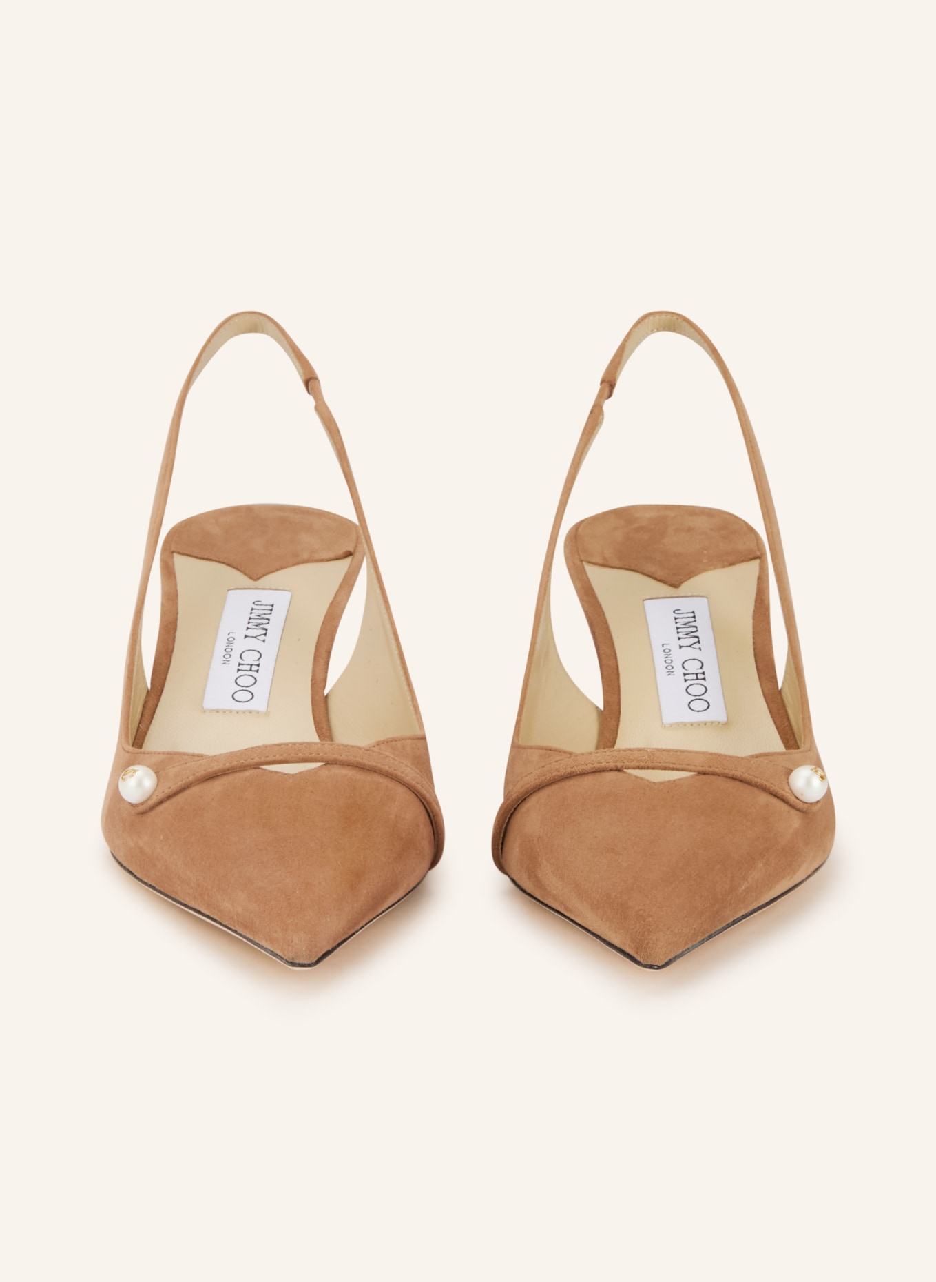 JIMMY CHOO Slingpumps AMITA 45: CAMEL
