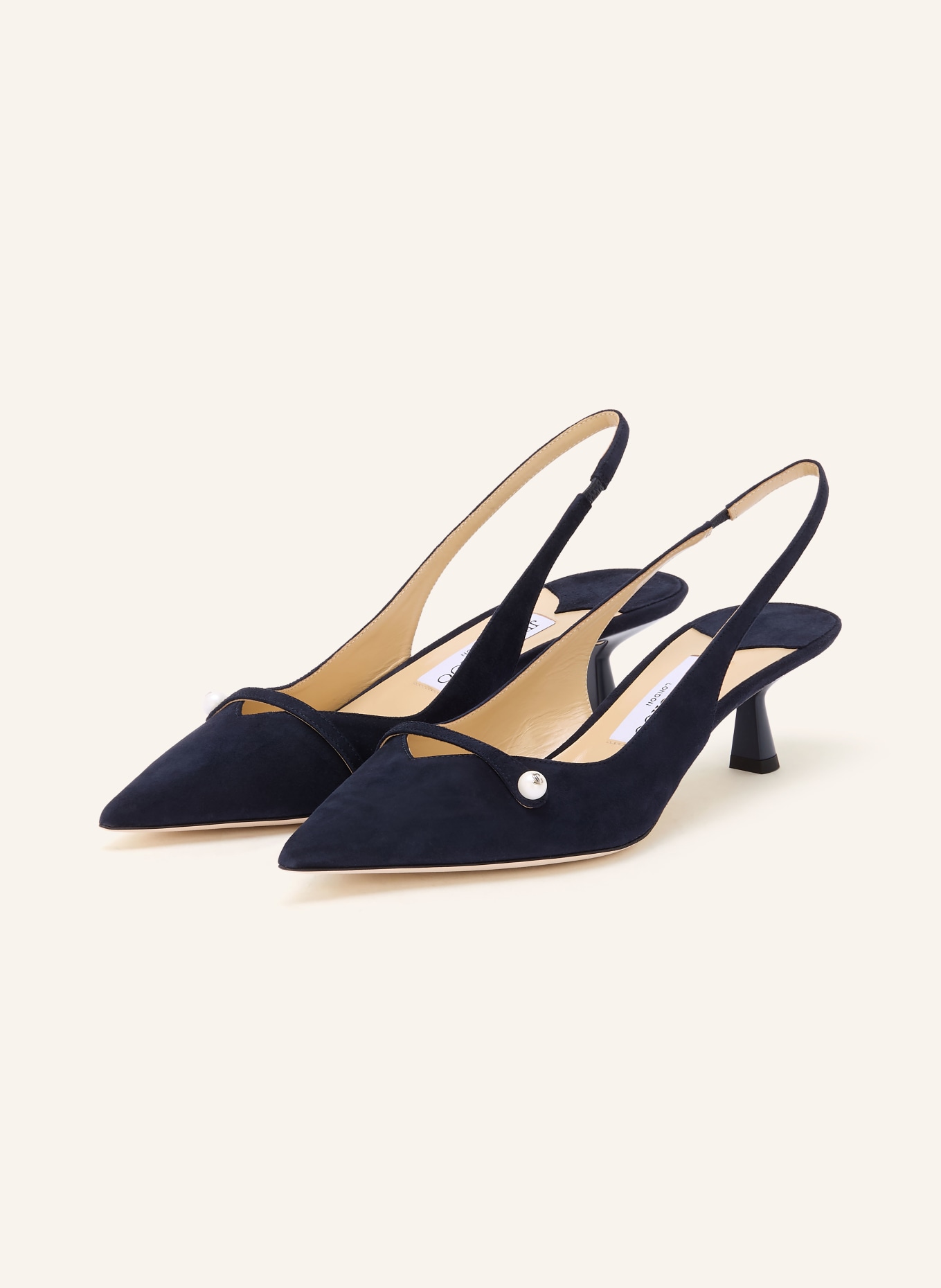 JIMMY CHOO Slingpumps AMITA 45: DUNKELBLAU