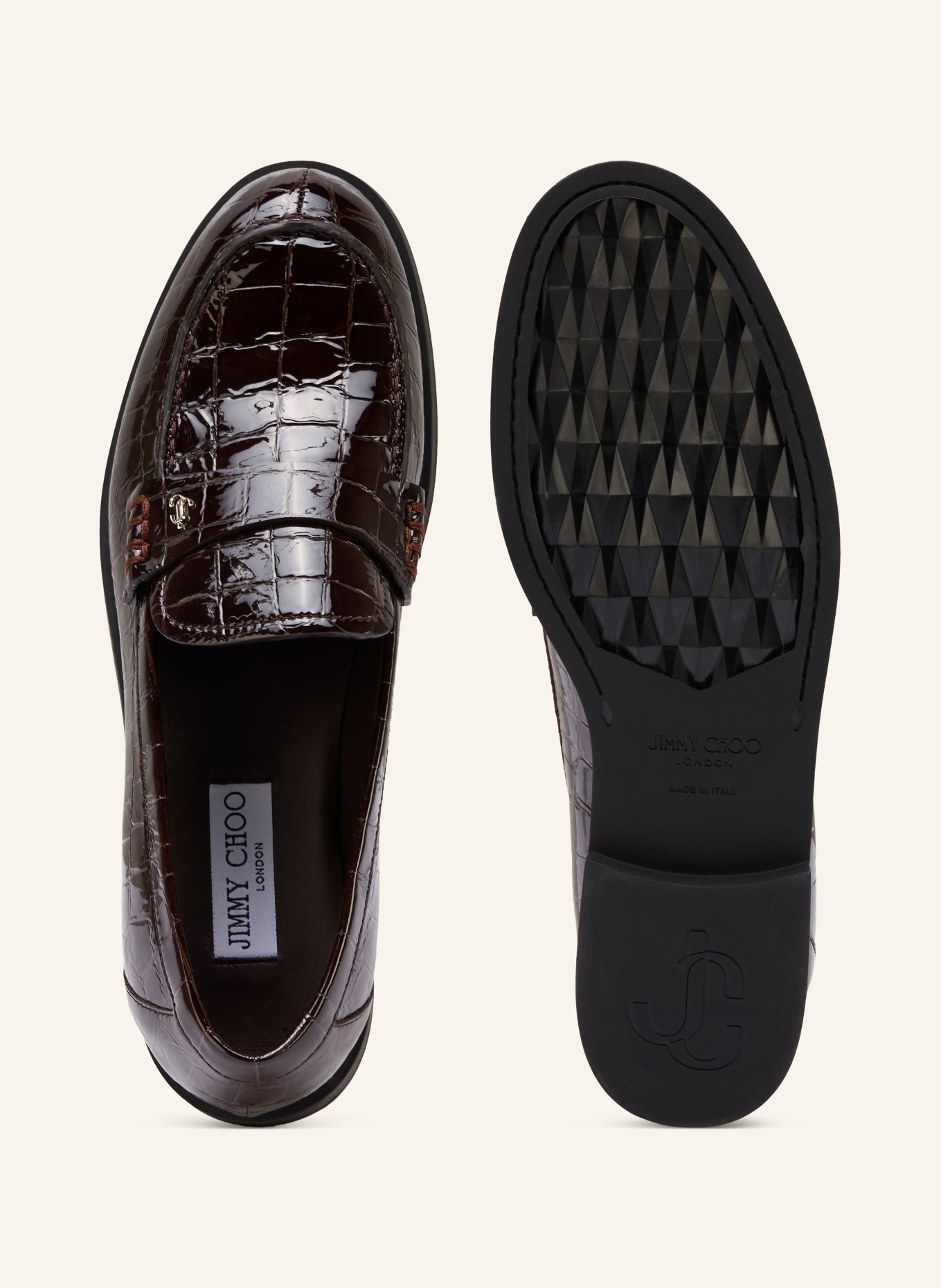 JIMMY CHOO Penny-Loafer IVY: DUNKELBRAUN