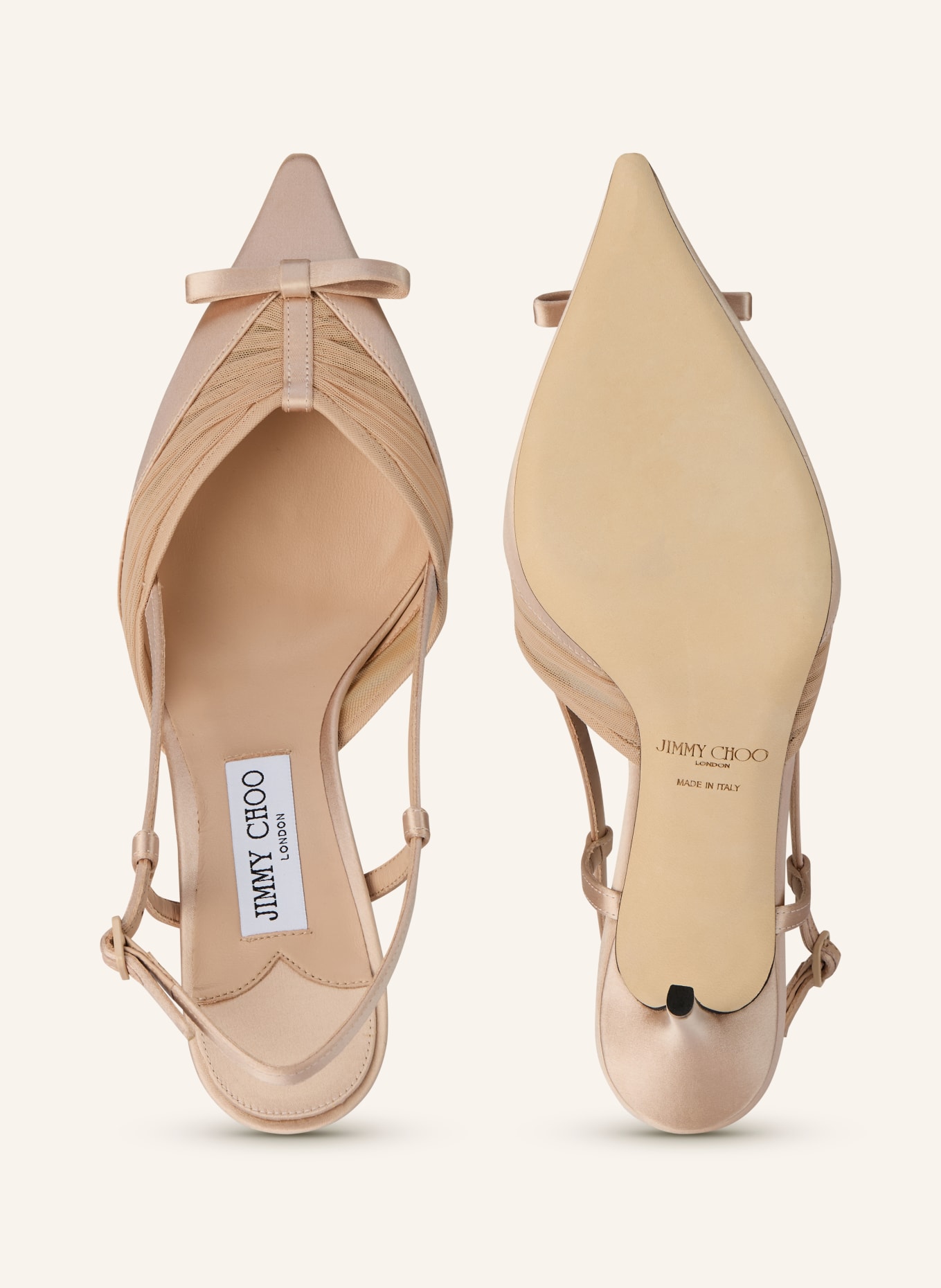 JIMMY CHOO Czółenka typu slingback: BLADORÓŻOWY