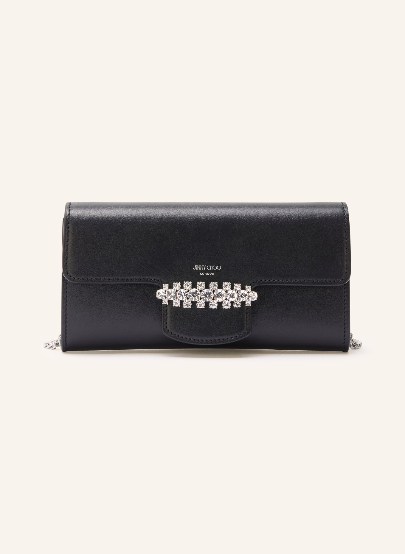 JIMMY CHOO Portmonetka BING do noszenia na ramieniu: CZARNY