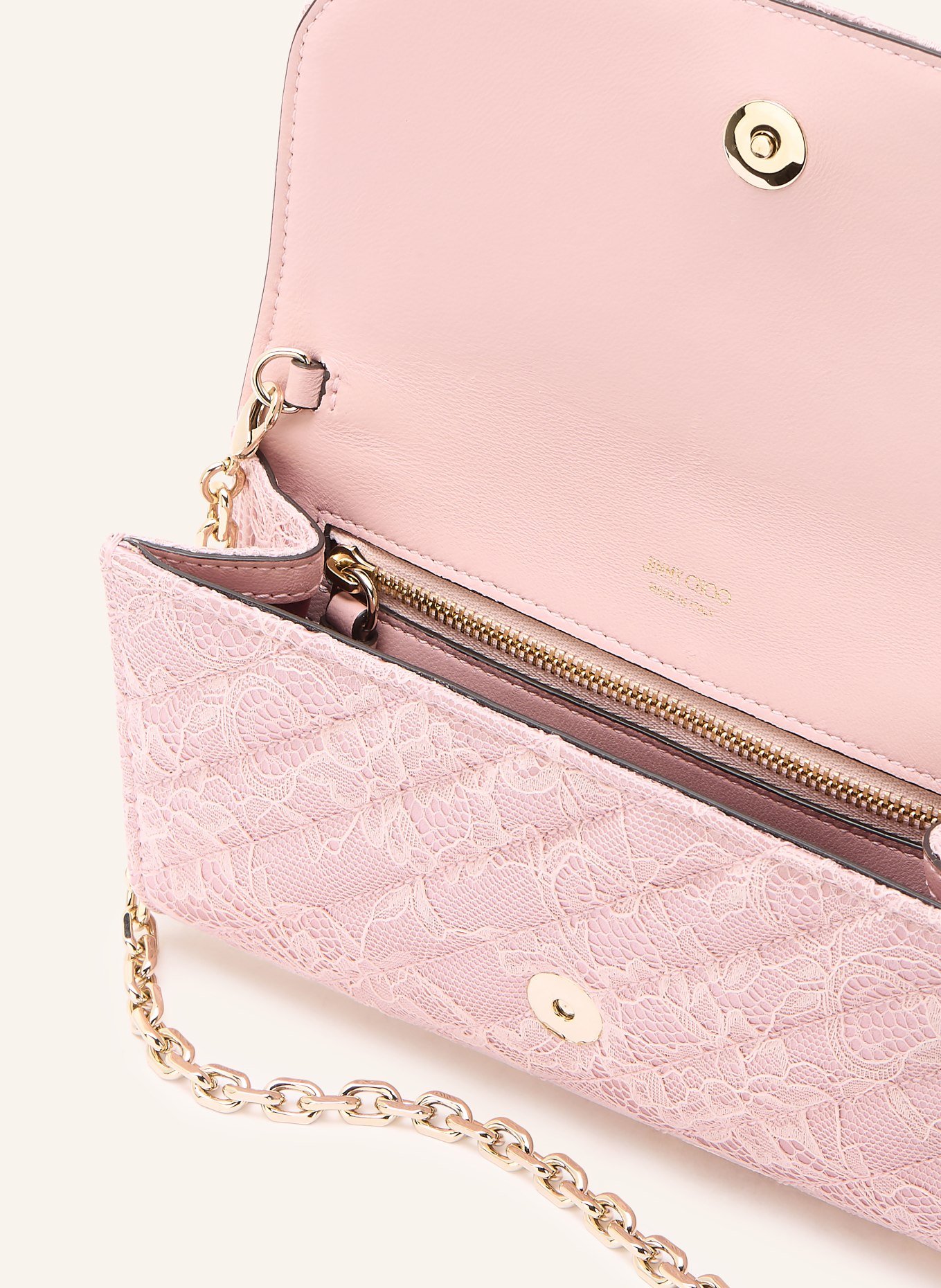 JIMMY CHOO Geldbörse CURVE zum Umhängen: ROSA