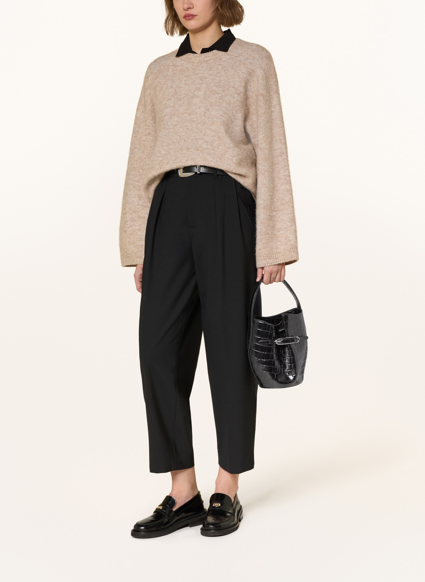 LIFFNER handtas: ZWART / ZILVER