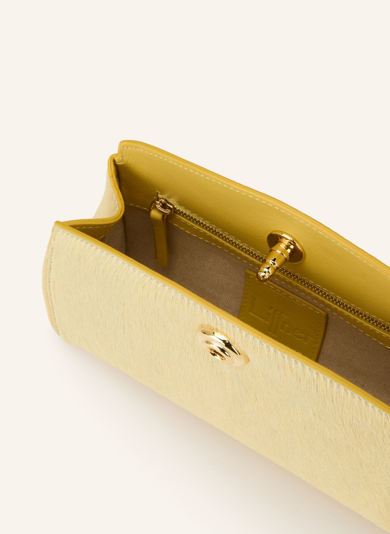 LIFFNER clutch: ECRU