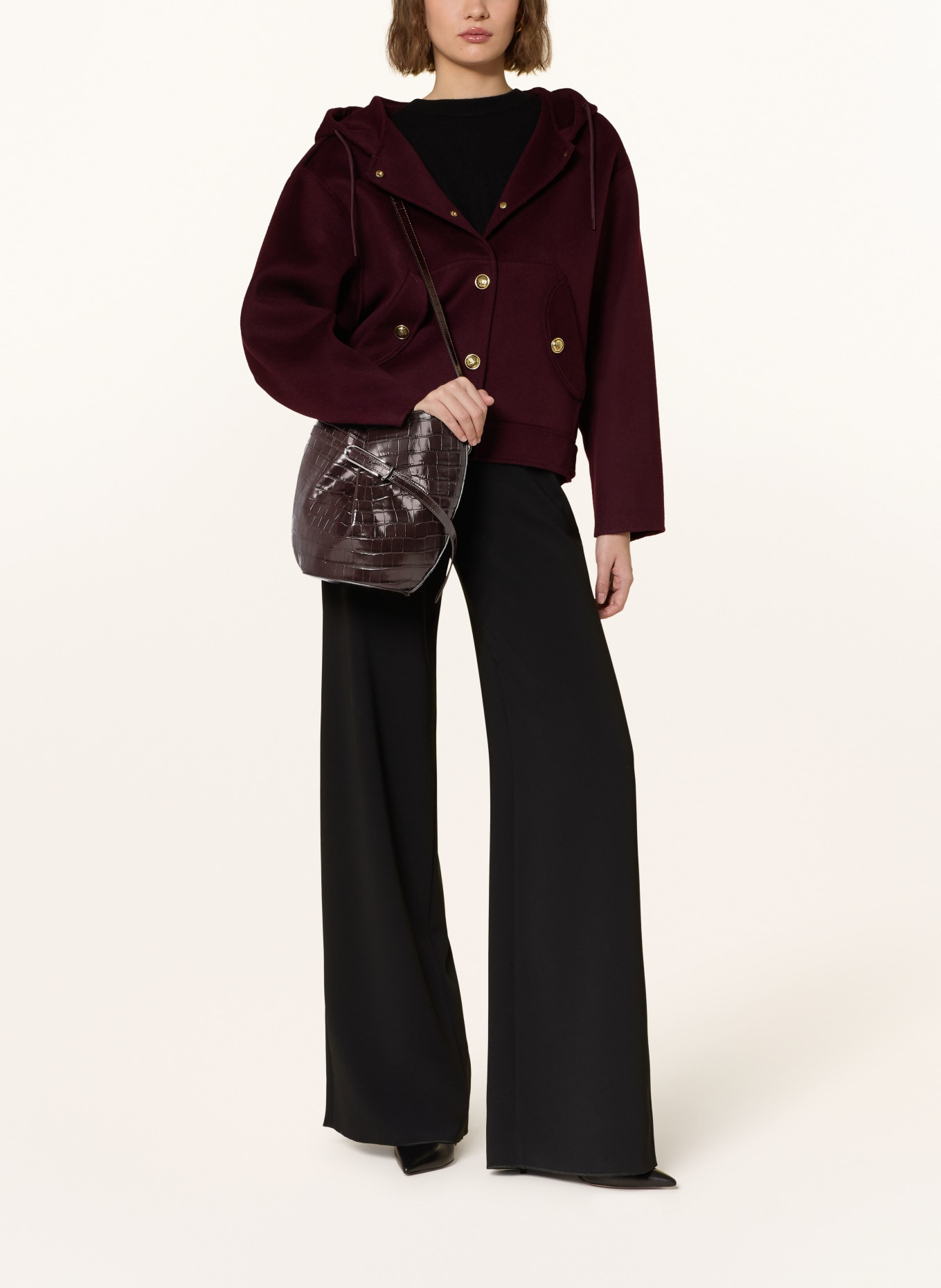 LIFFNER drawstring bag: DARK BROWN