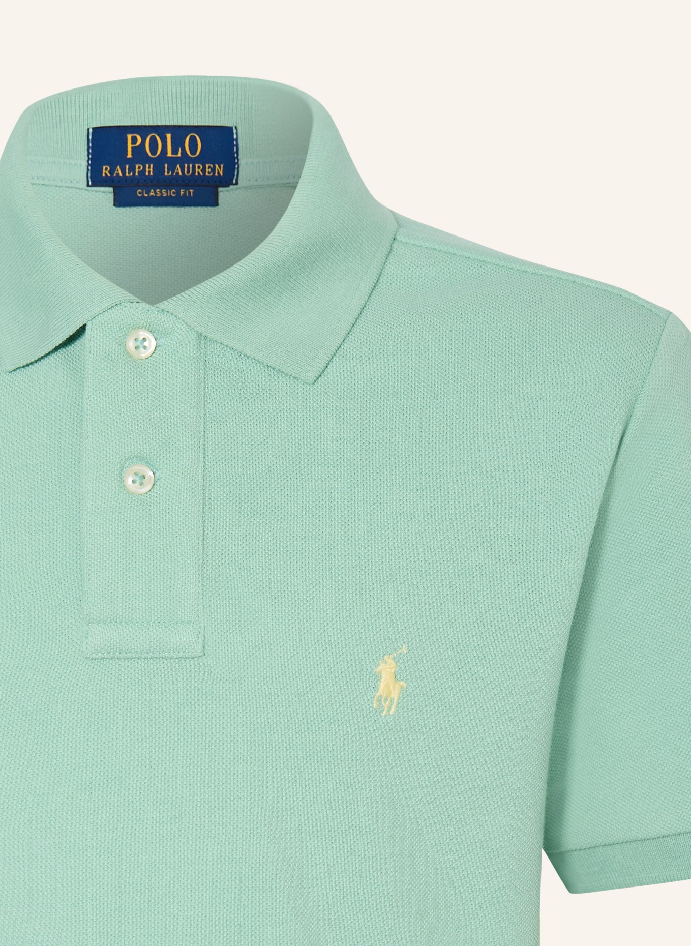 POLO RALPH LAUREN Koszulka polo z pikowanym wzorem: MIĘTOWY