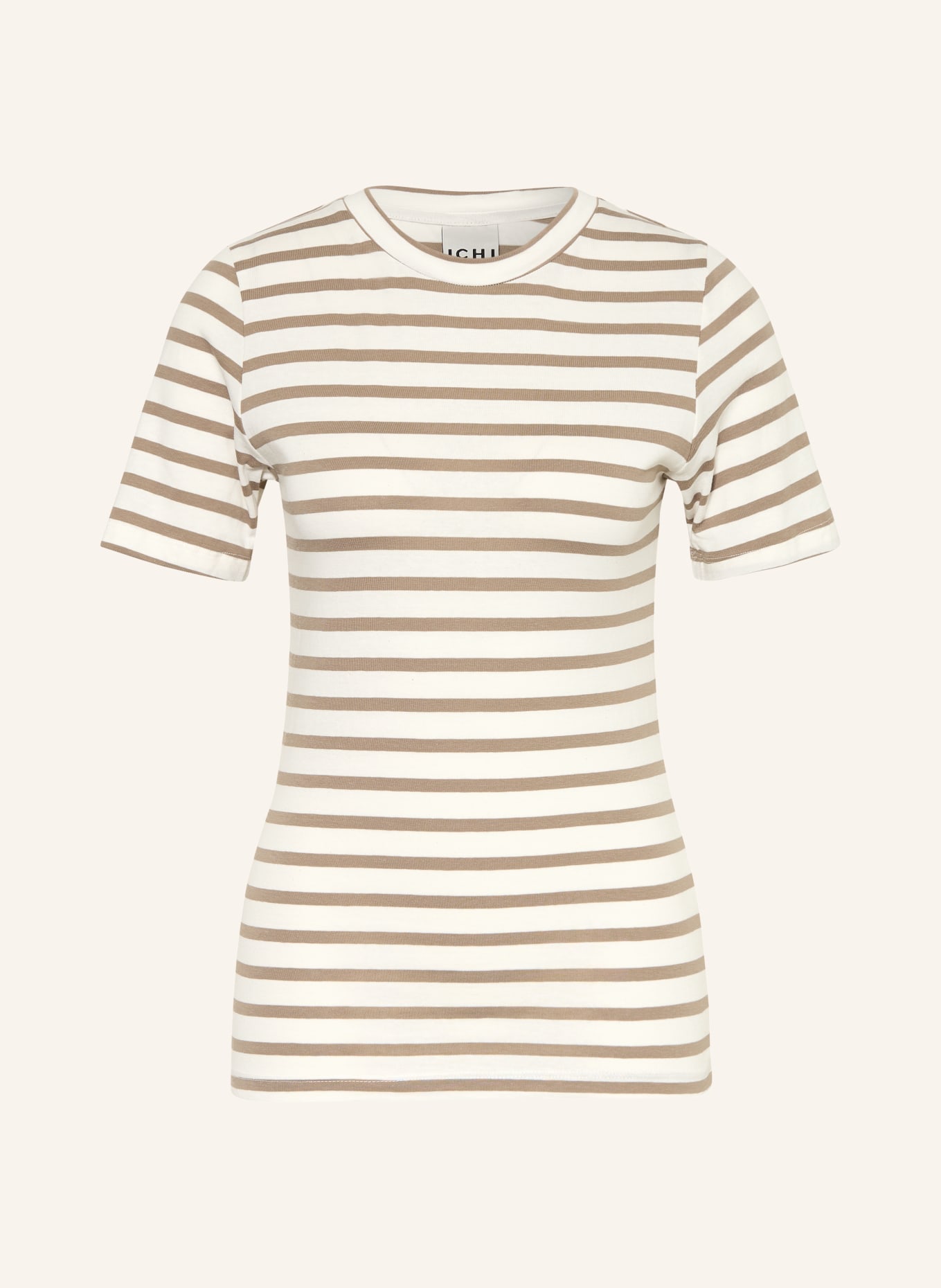 ICHI T-Shirt IHMIRA: WEISS / BRAUN
